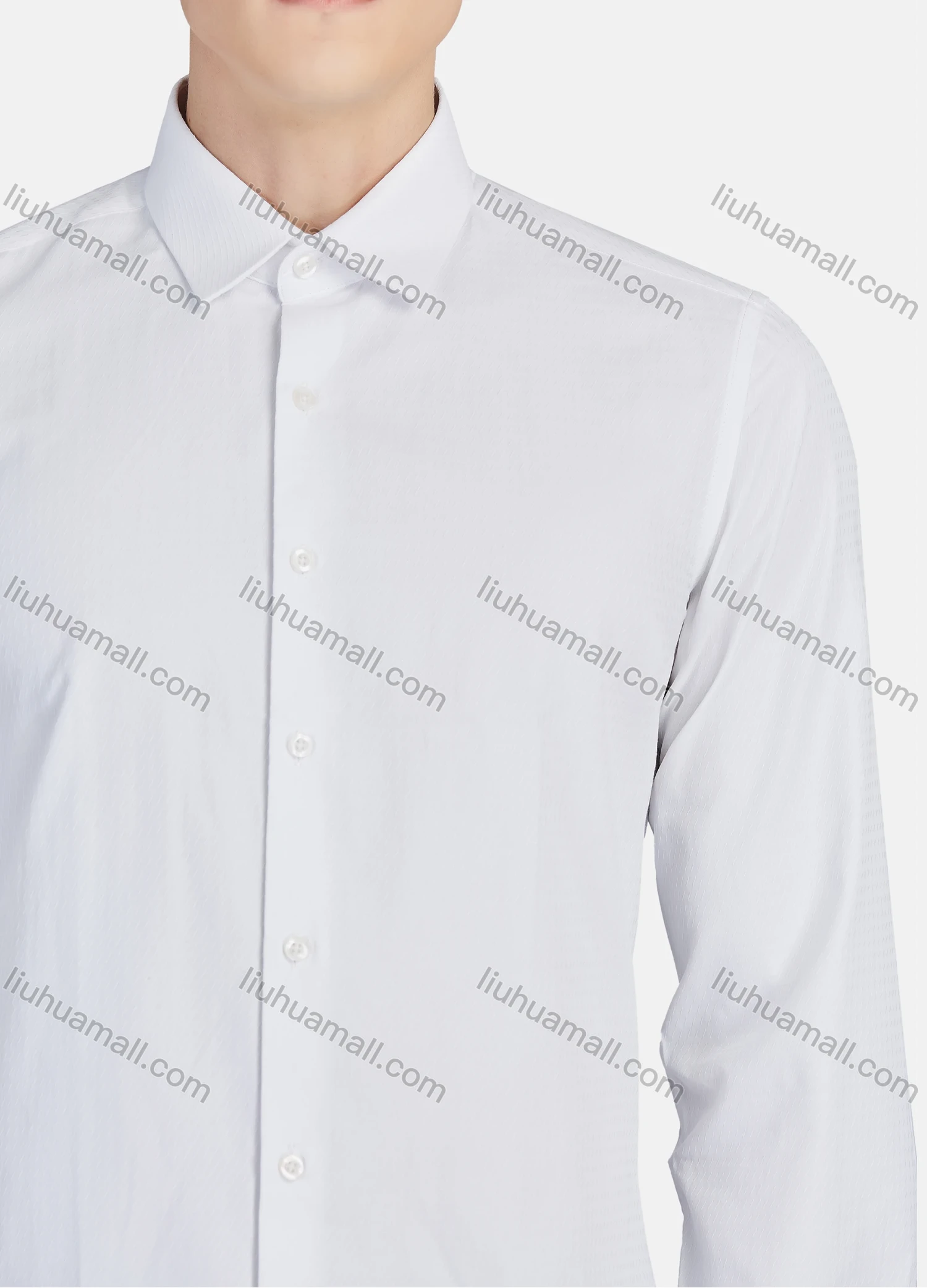 Wholesale Men's Casual Plain Collared Long Sleeve Button Down Shirt 713-1# - Liuhuamall