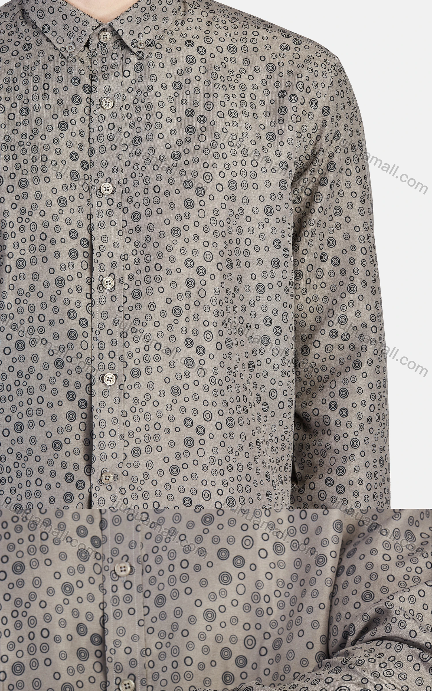 Wholesale Men's Casual Collared Long Sleeve Button Down Shirt 7-122# - Liuhuamall