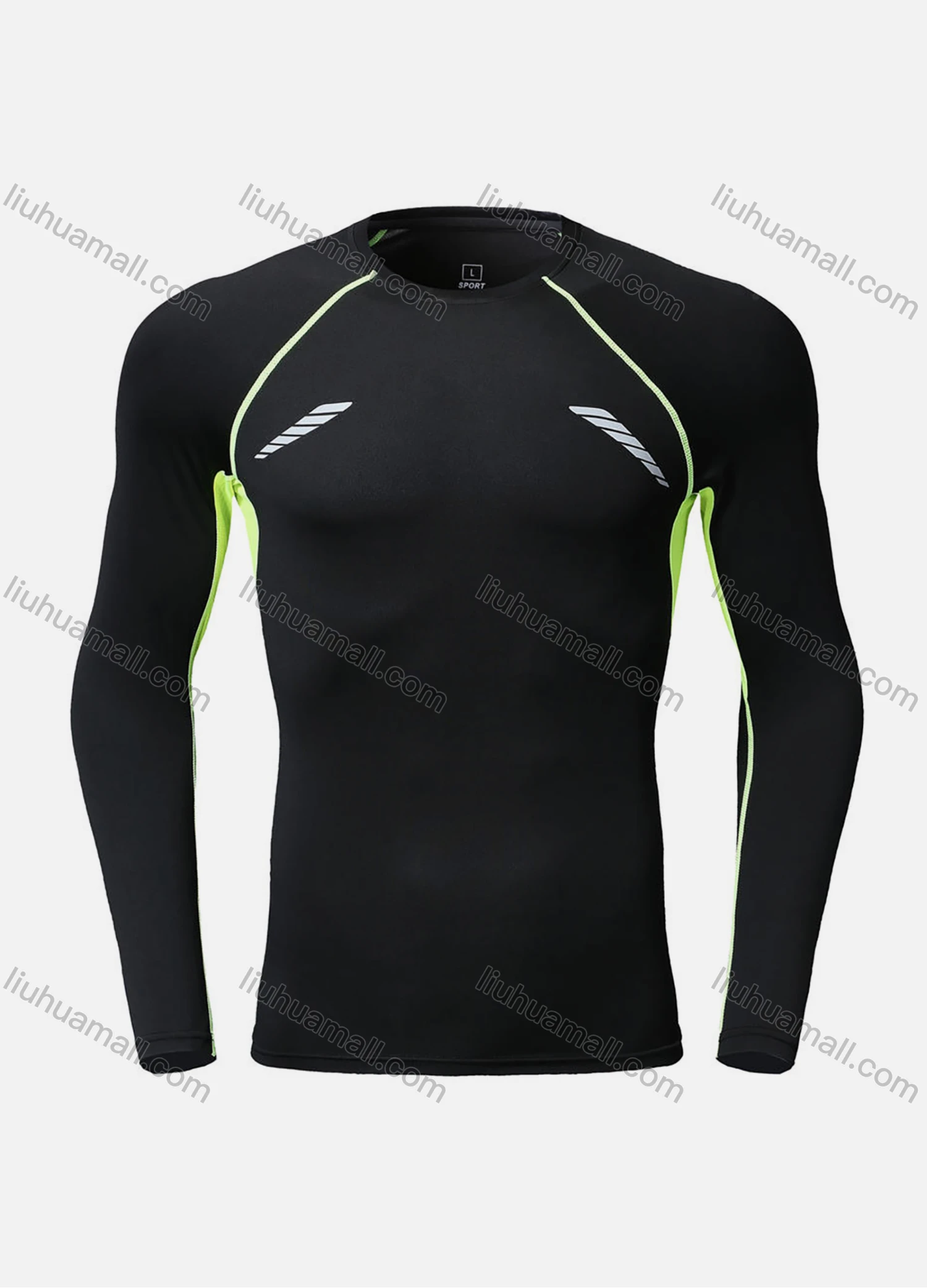 Wholesale Boy's Athletic Workout Round Neck Long Sleeve Compression Shirts 320# - Liuhuamall