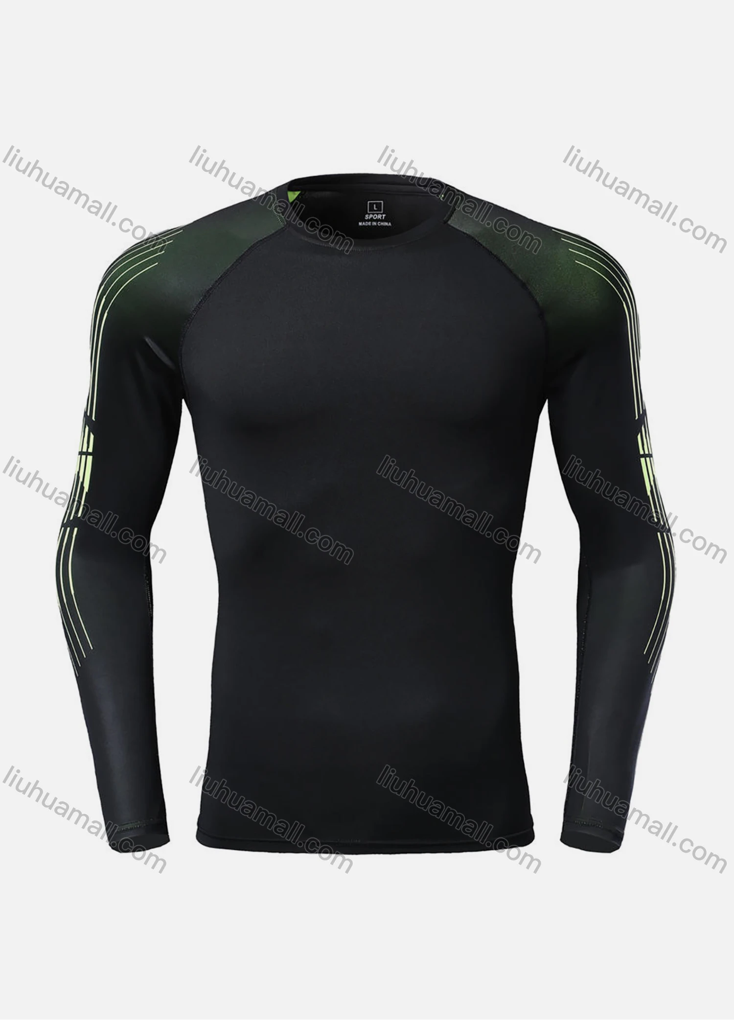 Wholesale Boy's Athletic Workout Round Neck Long Sleeve Compression Shirts 321# - Liuhuamall