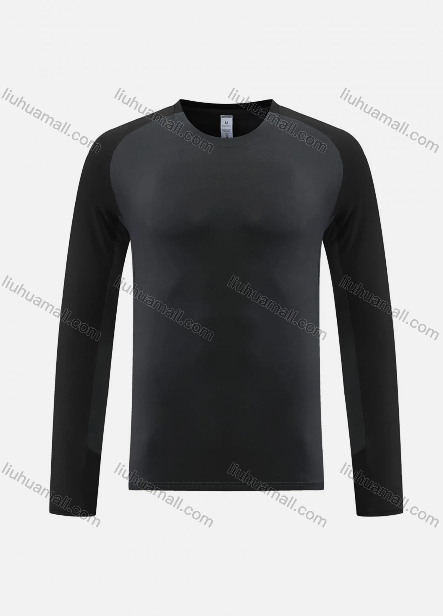 Wholesale Men's Athletic & Casual Colorblock Round Neck Long Sleeve Tee 1008# - Liuhuamall
