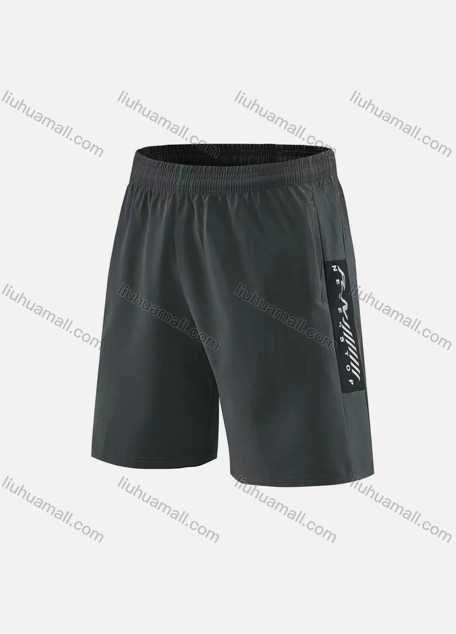 Wholesale Men's Athletic Workout Plain Elastic Waist Shorts - Liuhuamall