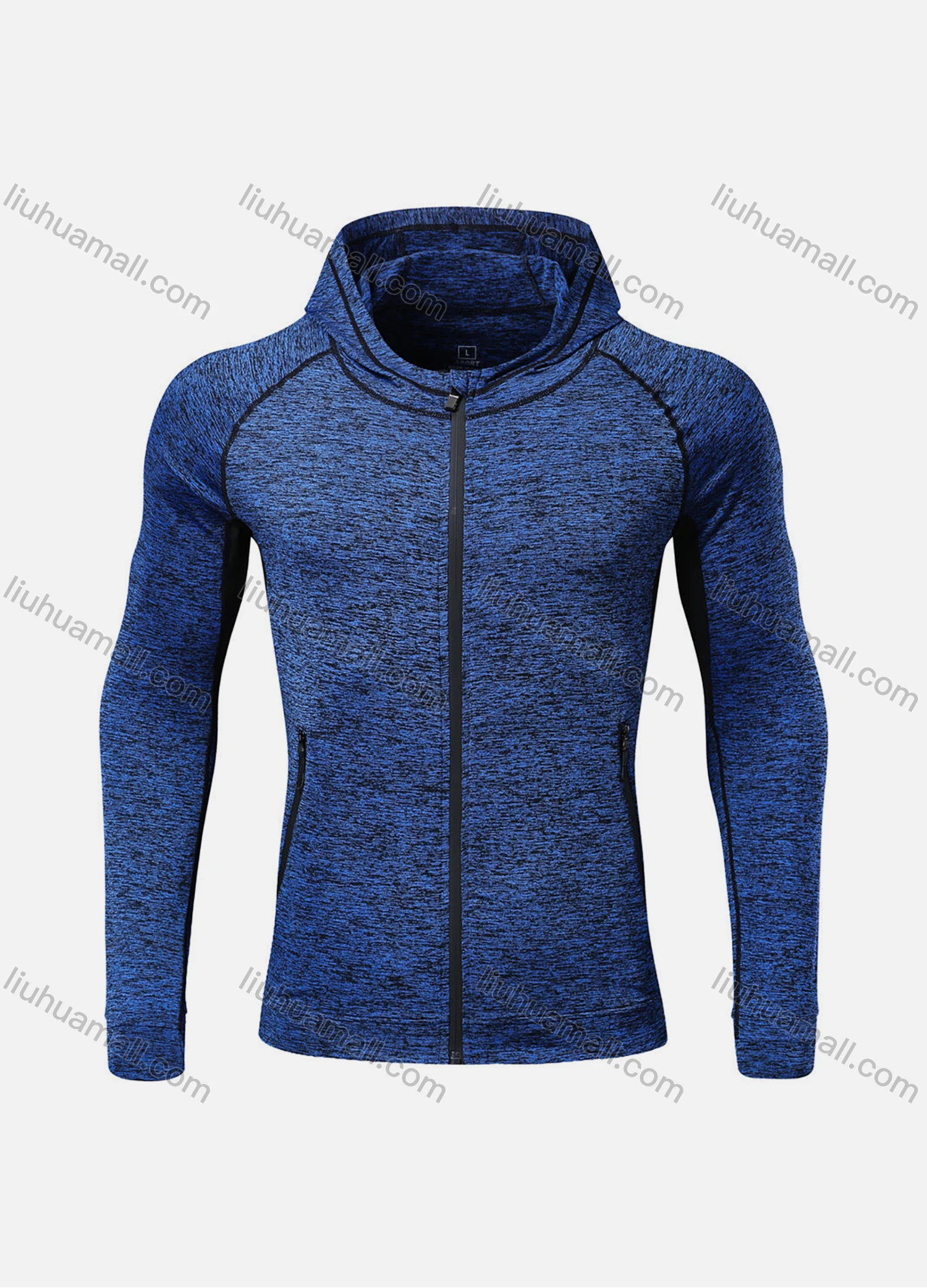 Wholesale Boy's Athletic Workout Plain Splicing Long Sleeve Hoodie 831# - Liuhuamall