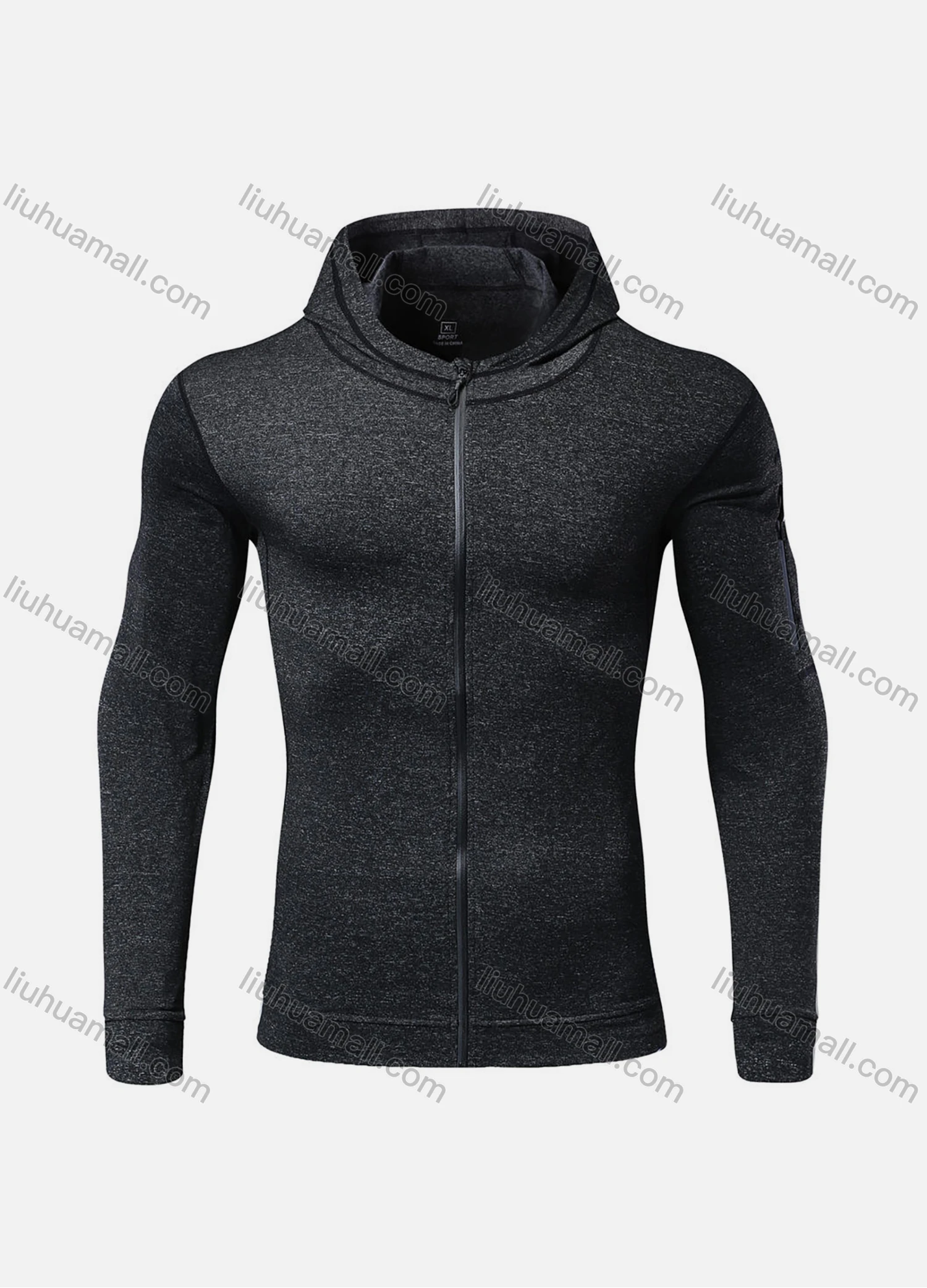 Wholesale Boy's Athletic Workout Plain Splicing Zipper Pockets Long Sleeve Hoodie 832# - Liuhuamall