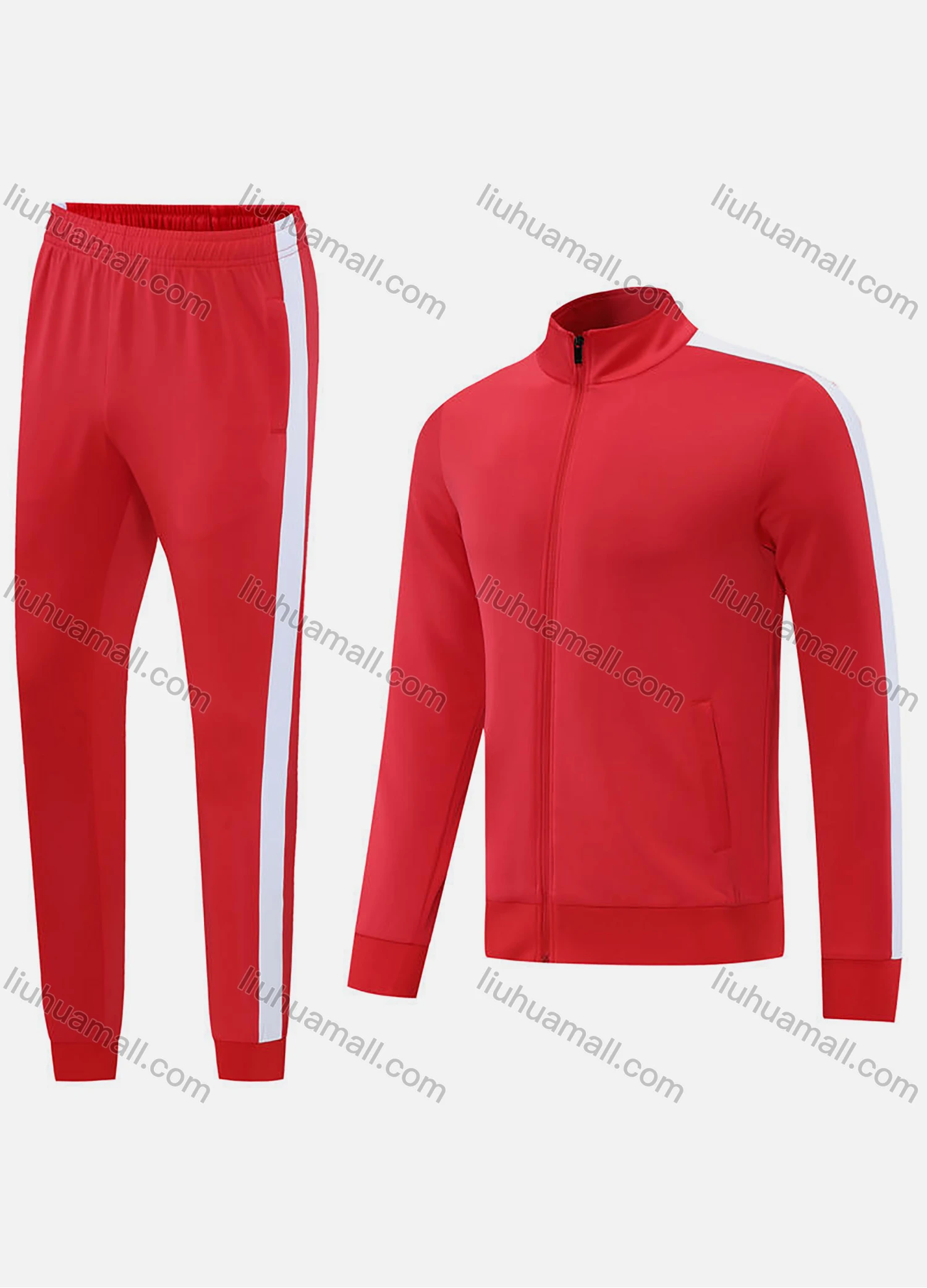 Wholesale Boy's Athletic Striped Zip Long Sleeve Sweatshirt & Elastic Waist Ankle Length Jogger 2 Piece Set 2003#2004# - Liuhuamall