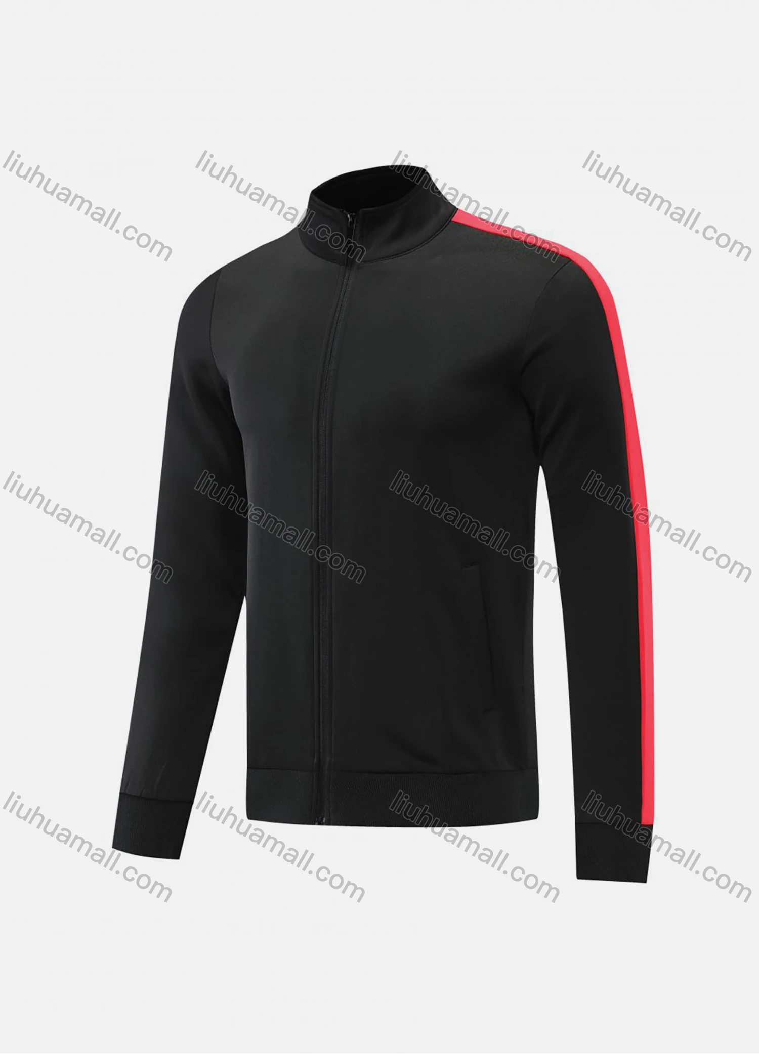 Wholesale Boy's Athletic Striped Stand Collar Zip Long Sleeve Sweatshirt 2003# - Liuhuamall