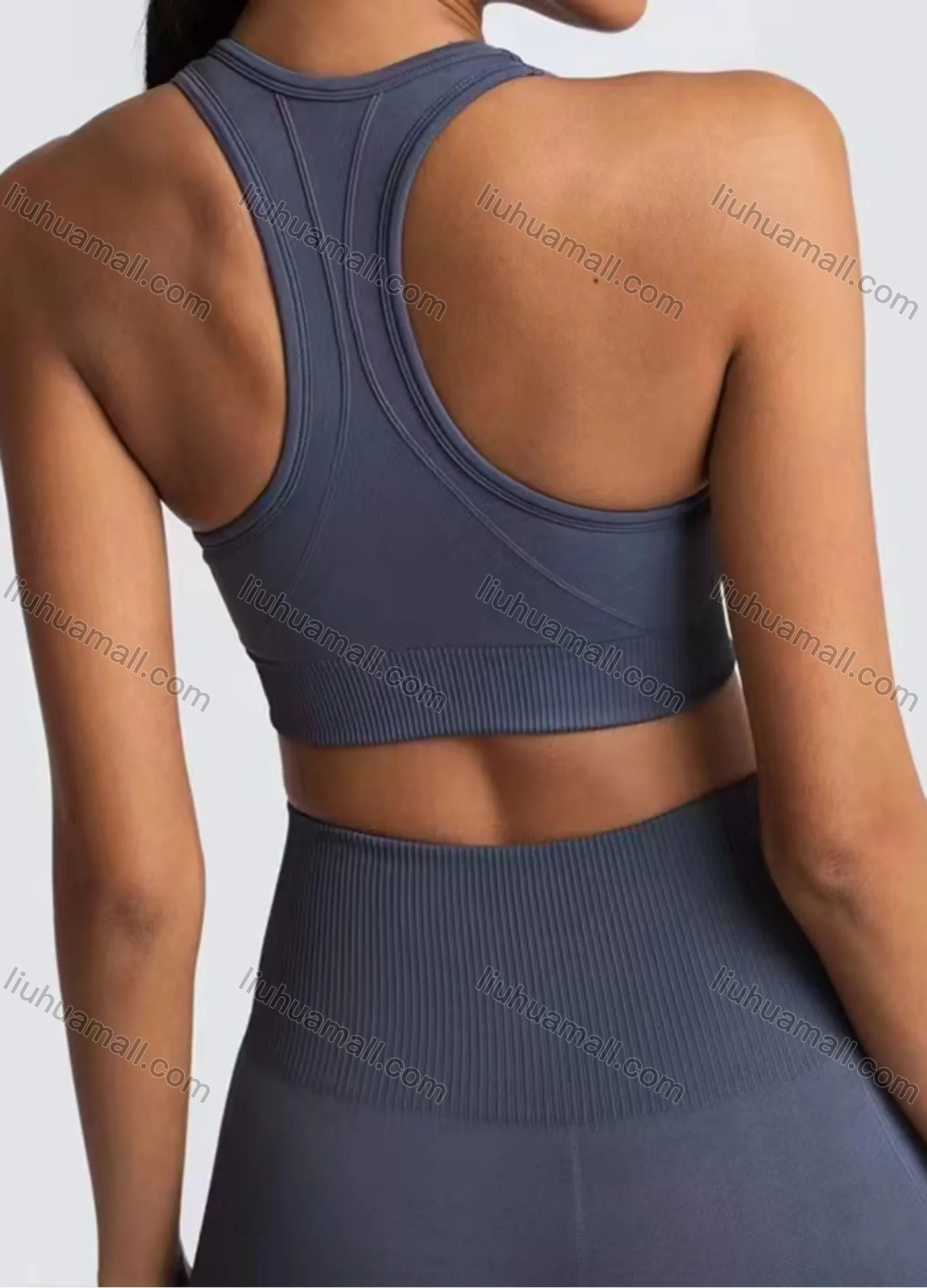 Wholesale Women's Athletic Workout Stretchy Slim Fit Racerback Sporty Training Bra - Liuhuamall