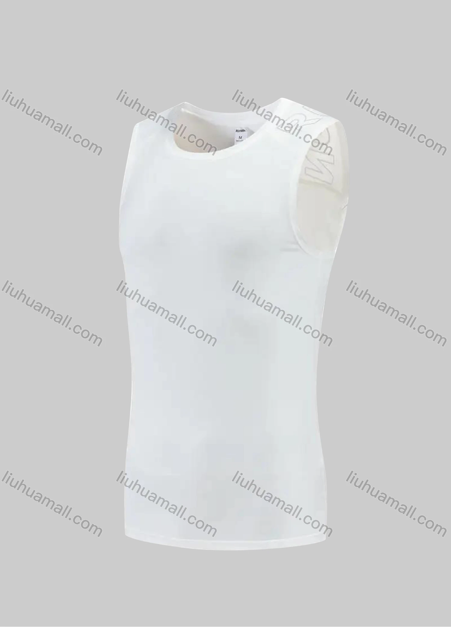 Wholesale Men's Athletic Workout Letter Print Quick Dry Round Neck Tank Top 0603# - Liuhuamall