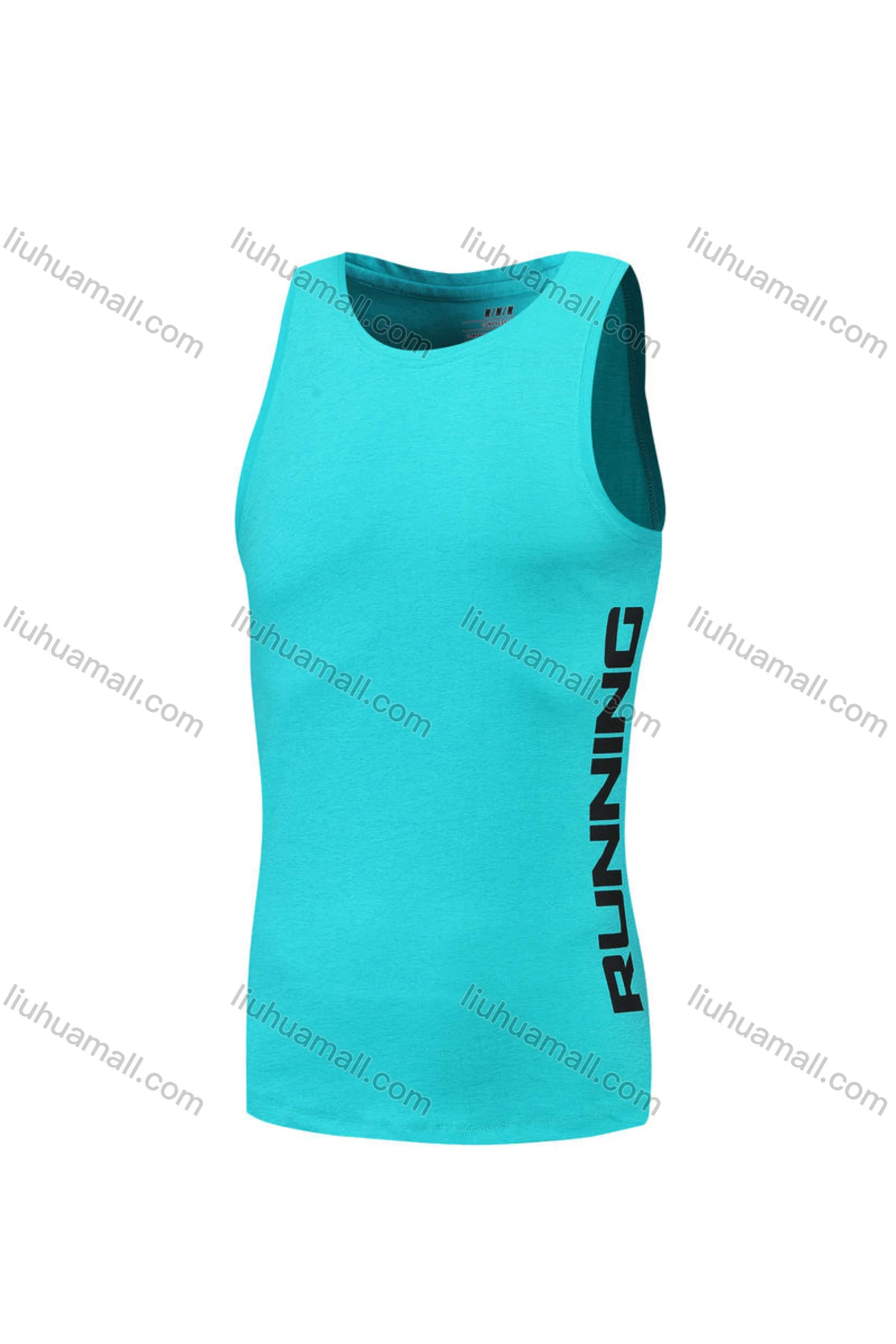 Wholesale Men's Athletic Workout Letter Print Quick Dry Round Neck Tank Top 1605# - Liuhuamall