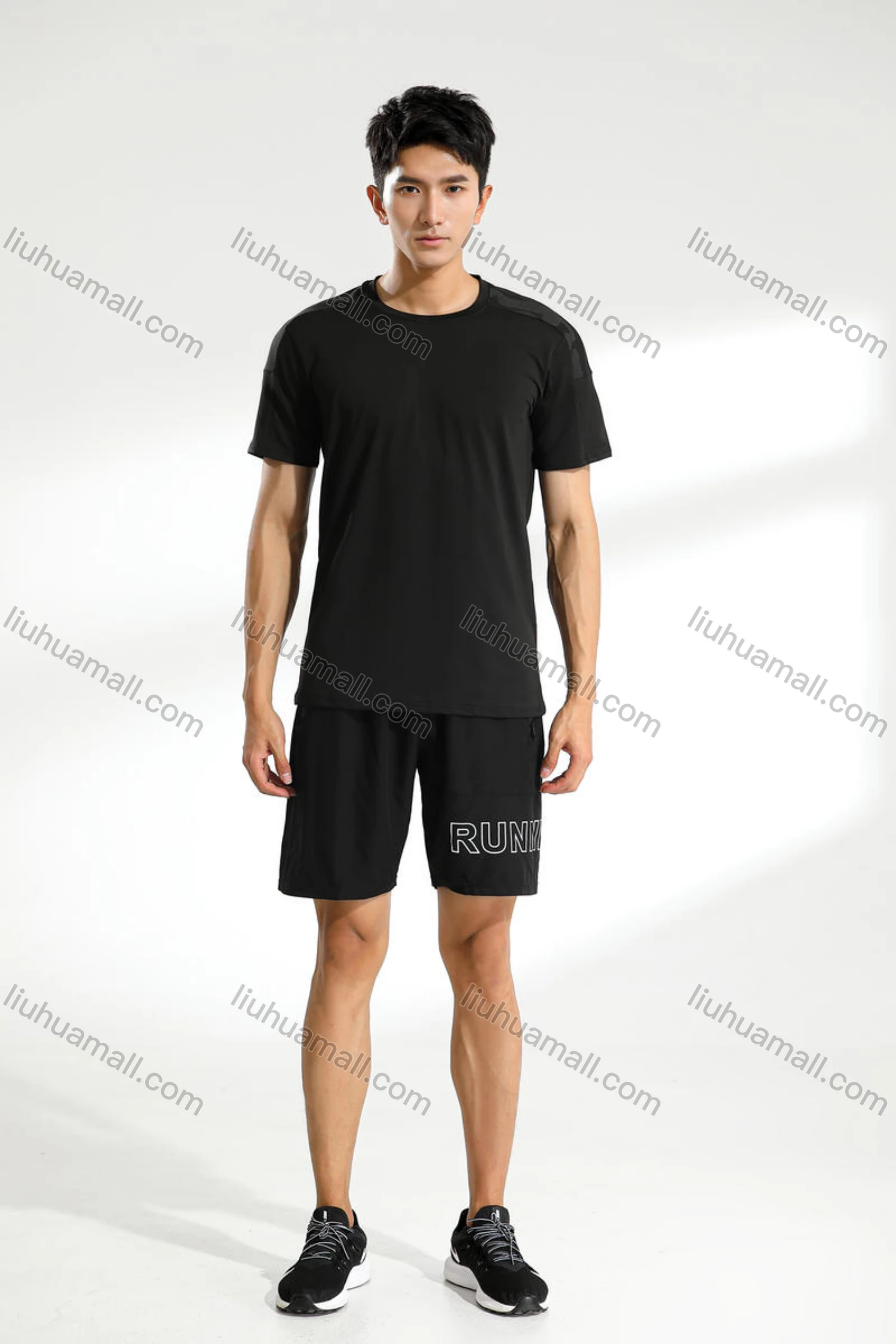 Wholesale Men's Casual & Athletic Workout Plain Short Sleeve Quick Dry Round Neck Tee 237# - Liuhuamall