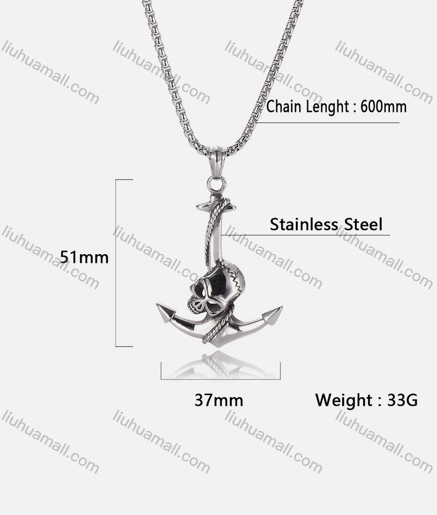 Wholesale Fashion Stainless Steel Adjustable Pendant Necklace SP0050# - Liuhuamall