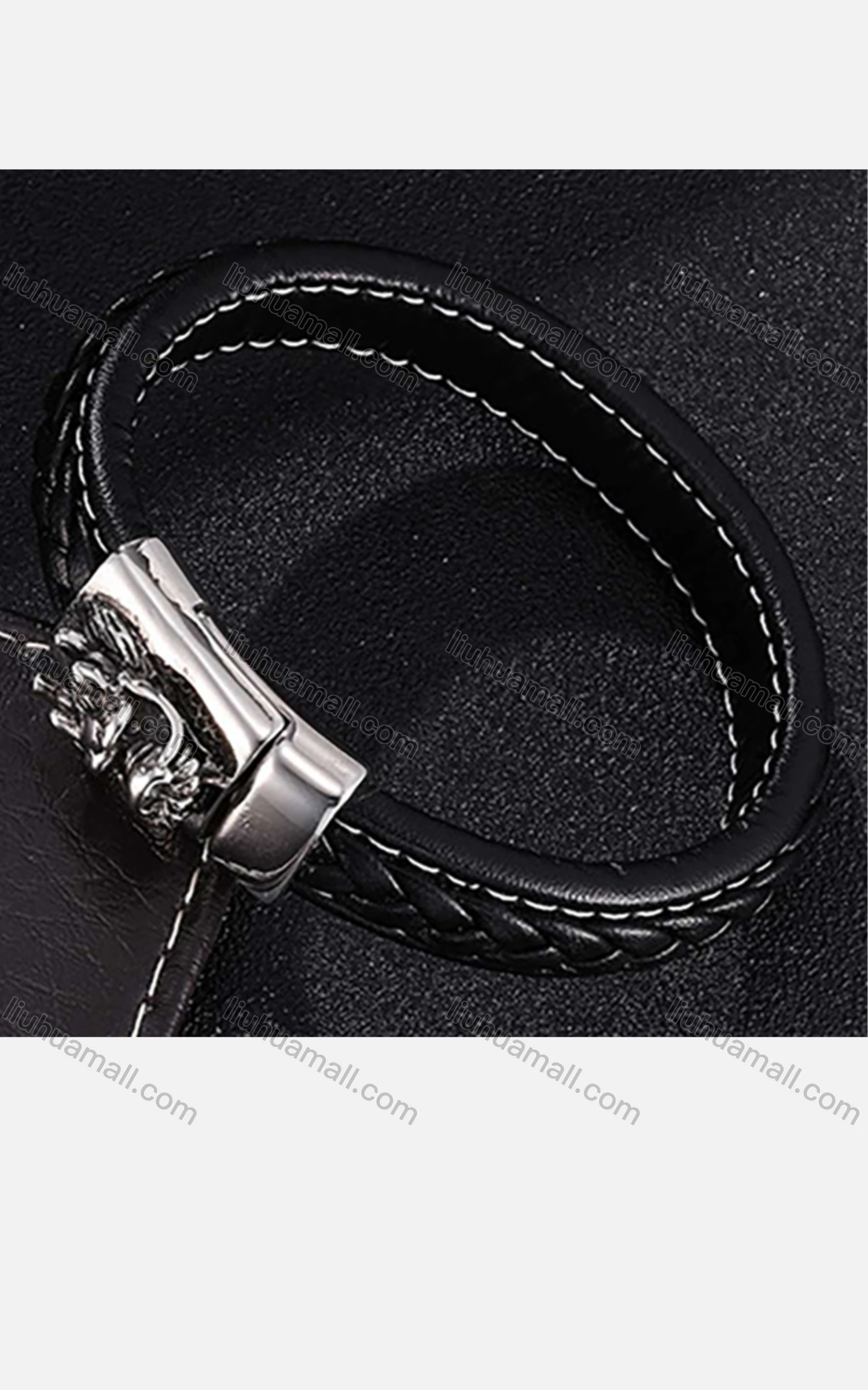 Wholesale Genuine Leather Stainless Steel Magnetic Buckle Bracelet SP0356# - Liuhuamall