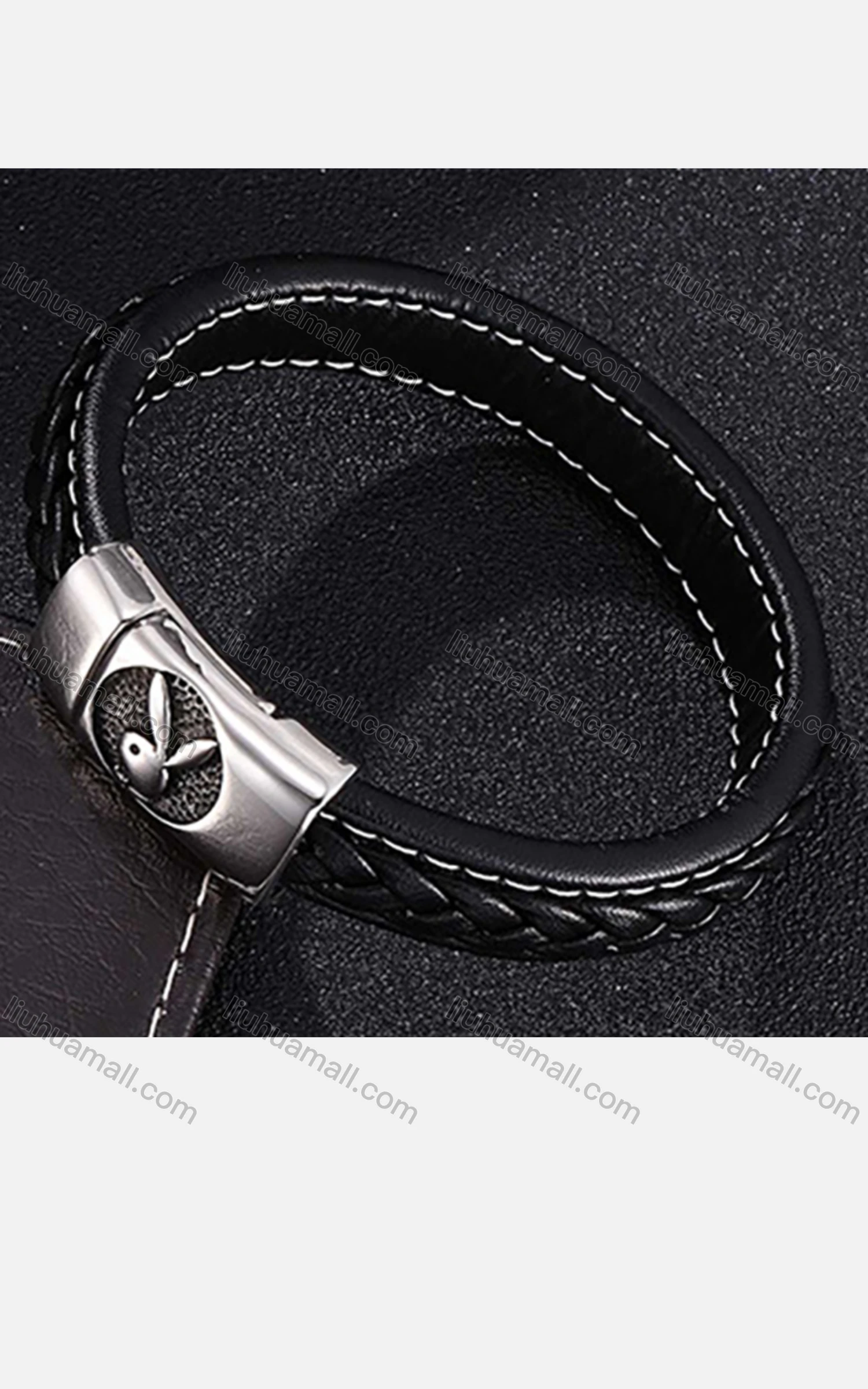 Wholesale Genuine Leather Stainless Steel Magnetic Buckle Bracelet SP0357# - Liuhuamall