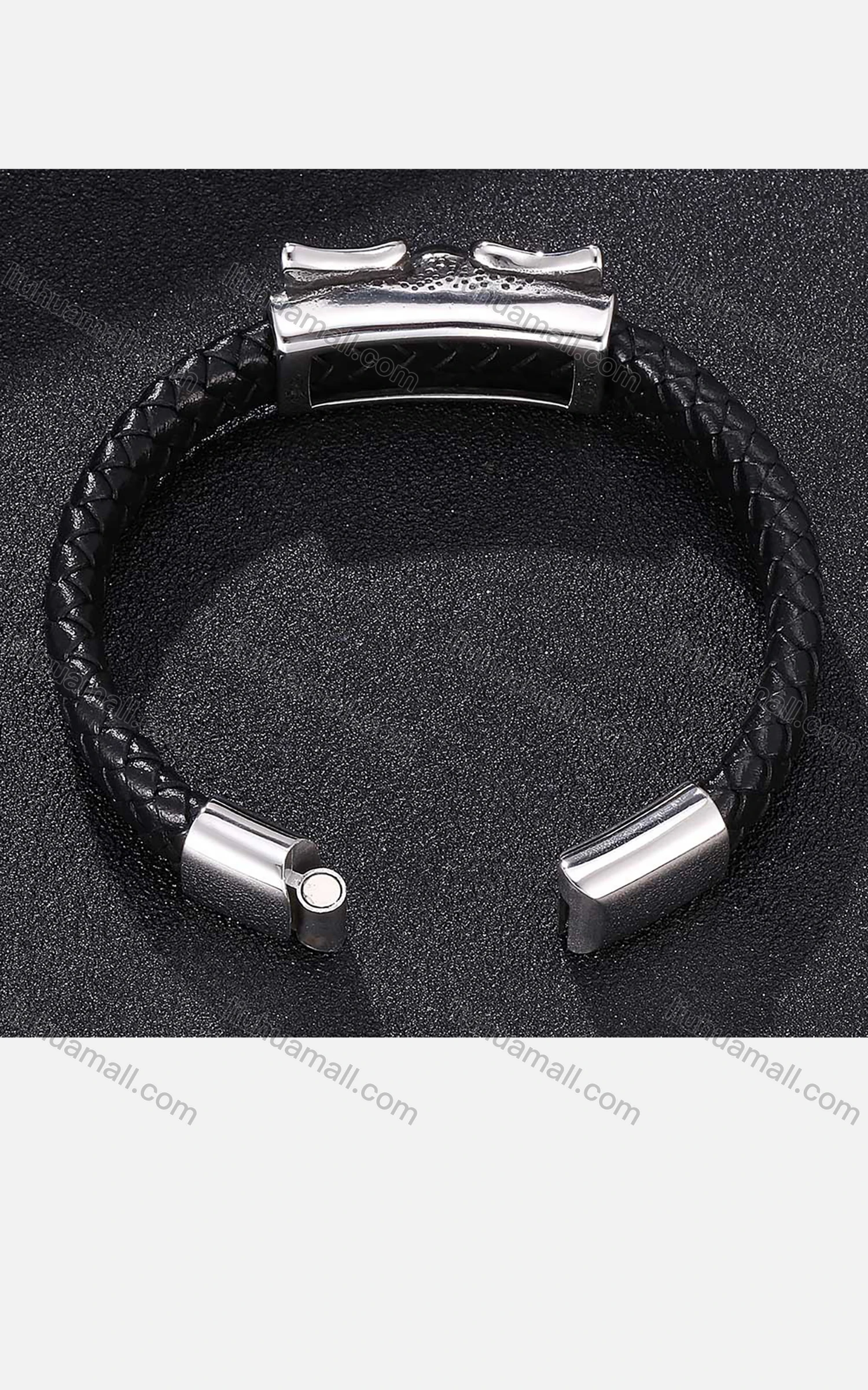 Wholesale Genuine Leather Stainless Steel Magnetic Buckle Bracelet SP0281# - Liuhuamall