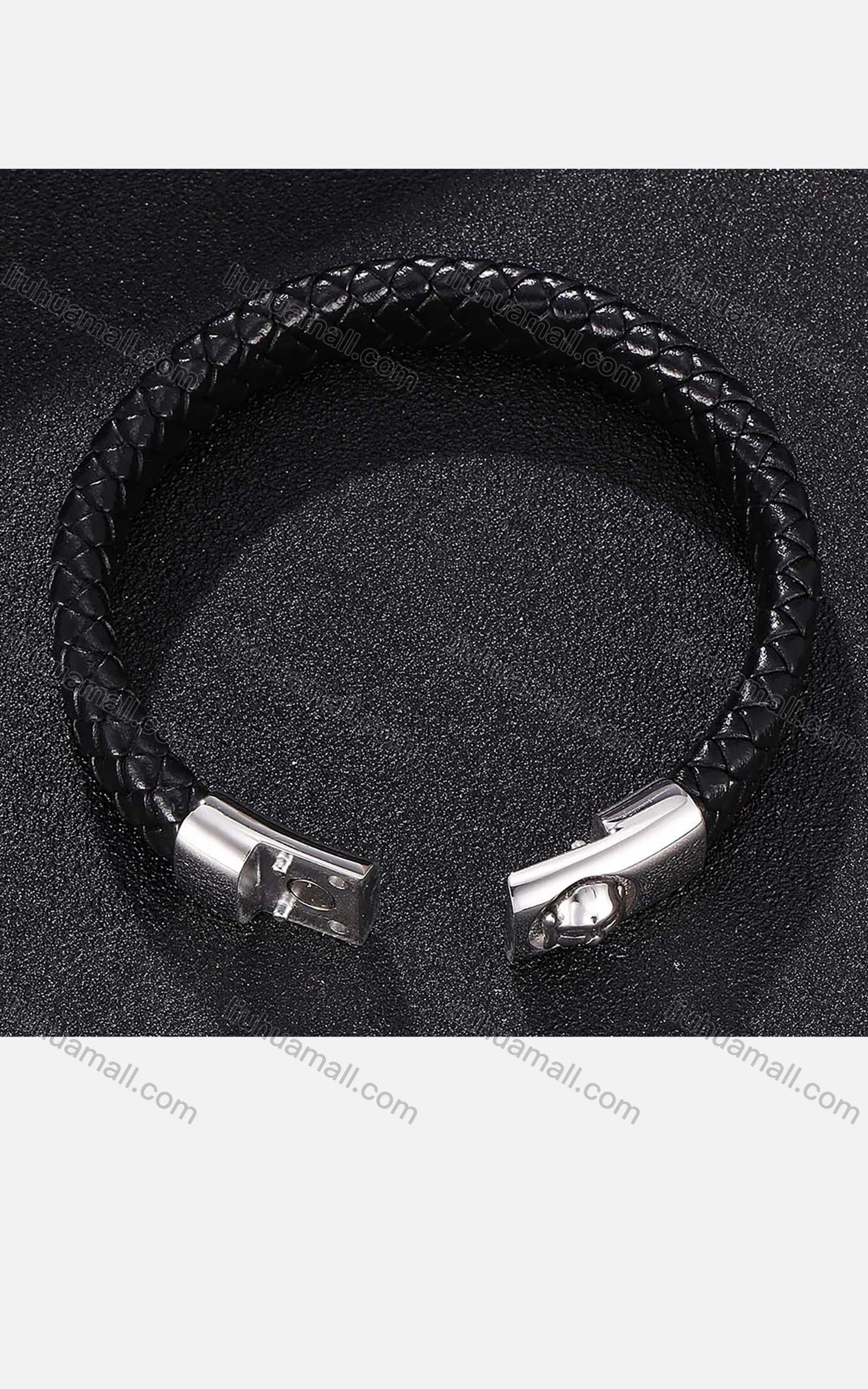 Wholesale Genuine Leather Stainless Steel Magnetic Buckle Bracelet SP0316# - Liuhuamall