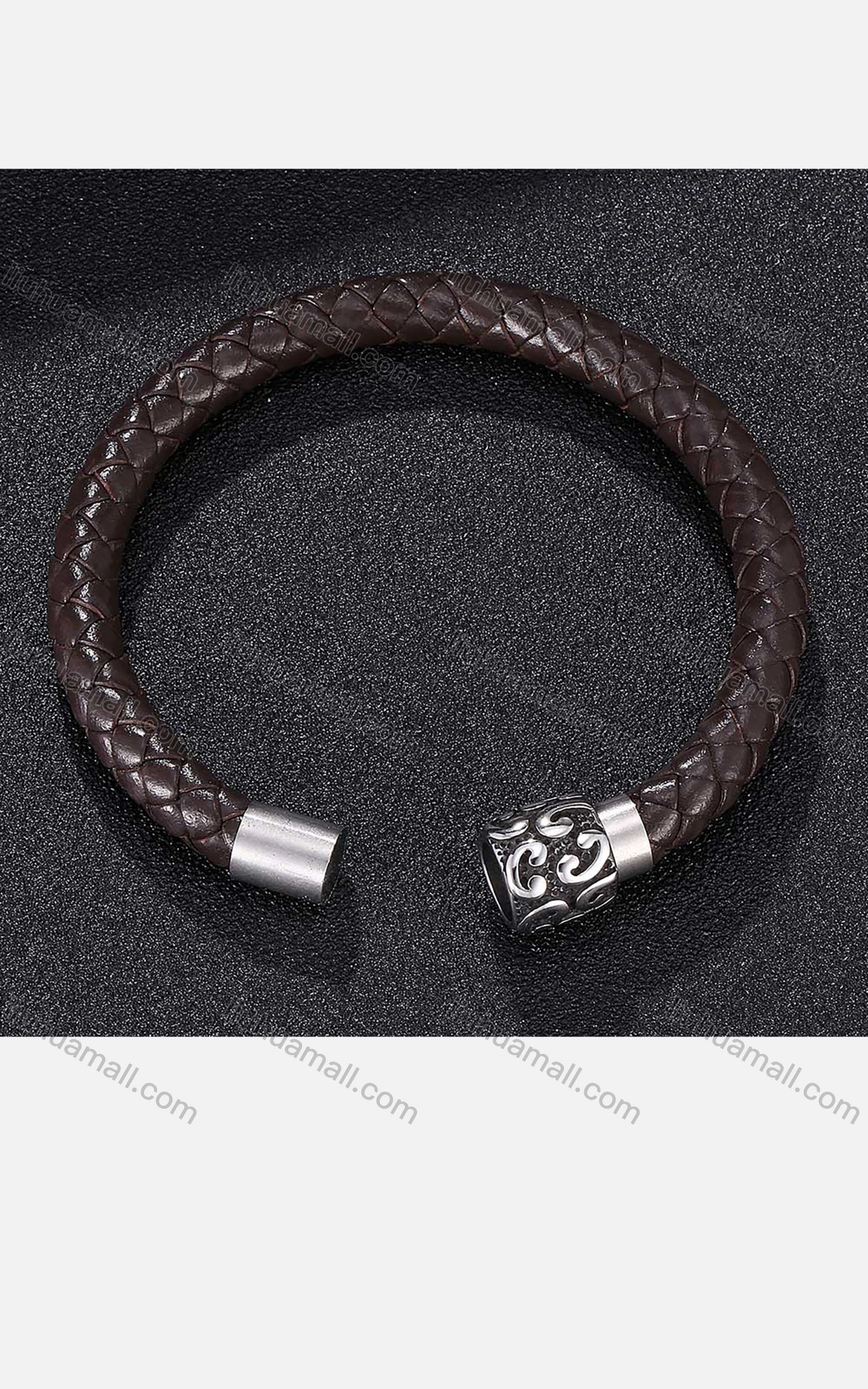 Wholesale Genuine Leather Stainless Steel Magnetic Buckle Bracelet SP0147# - Liuhuamall