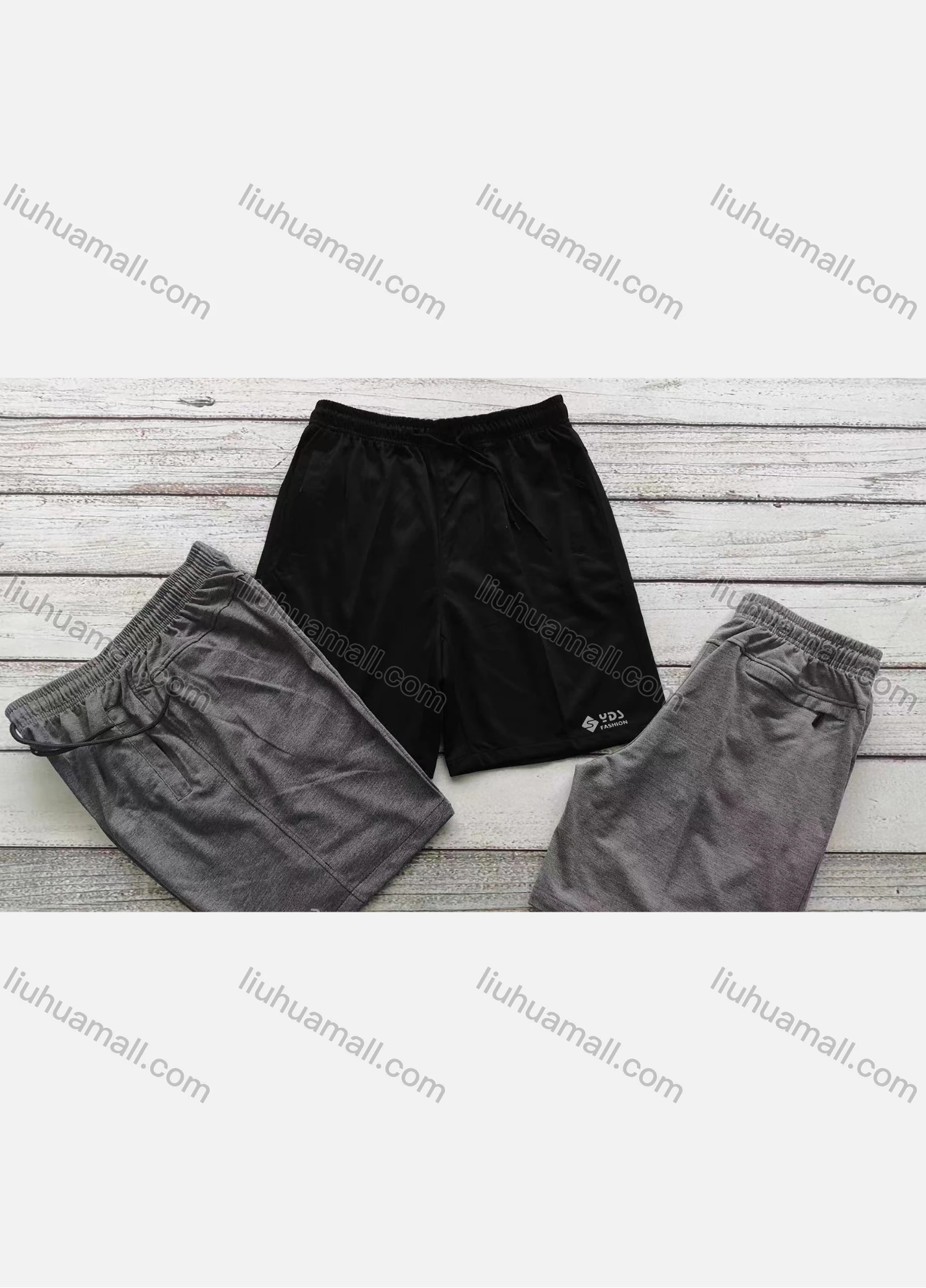 Wholesale Men's Casual Elastic Waist Drawstring Zip Pockets Shorts Q74# - Liuhuamall