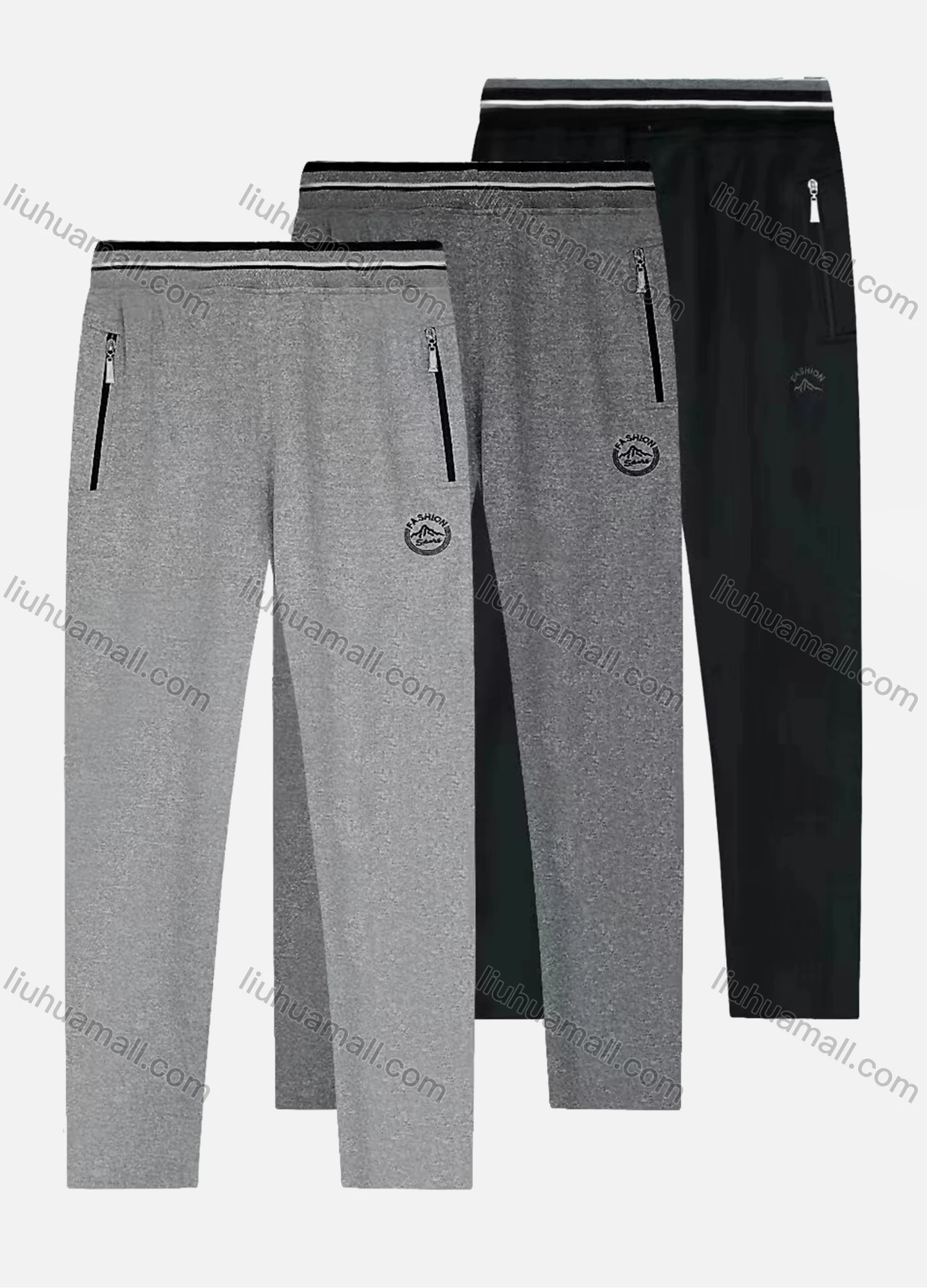 Wholesale Men's Casual Breathable Elastic Waist Pockets Pants 8861# - Liuhuamall