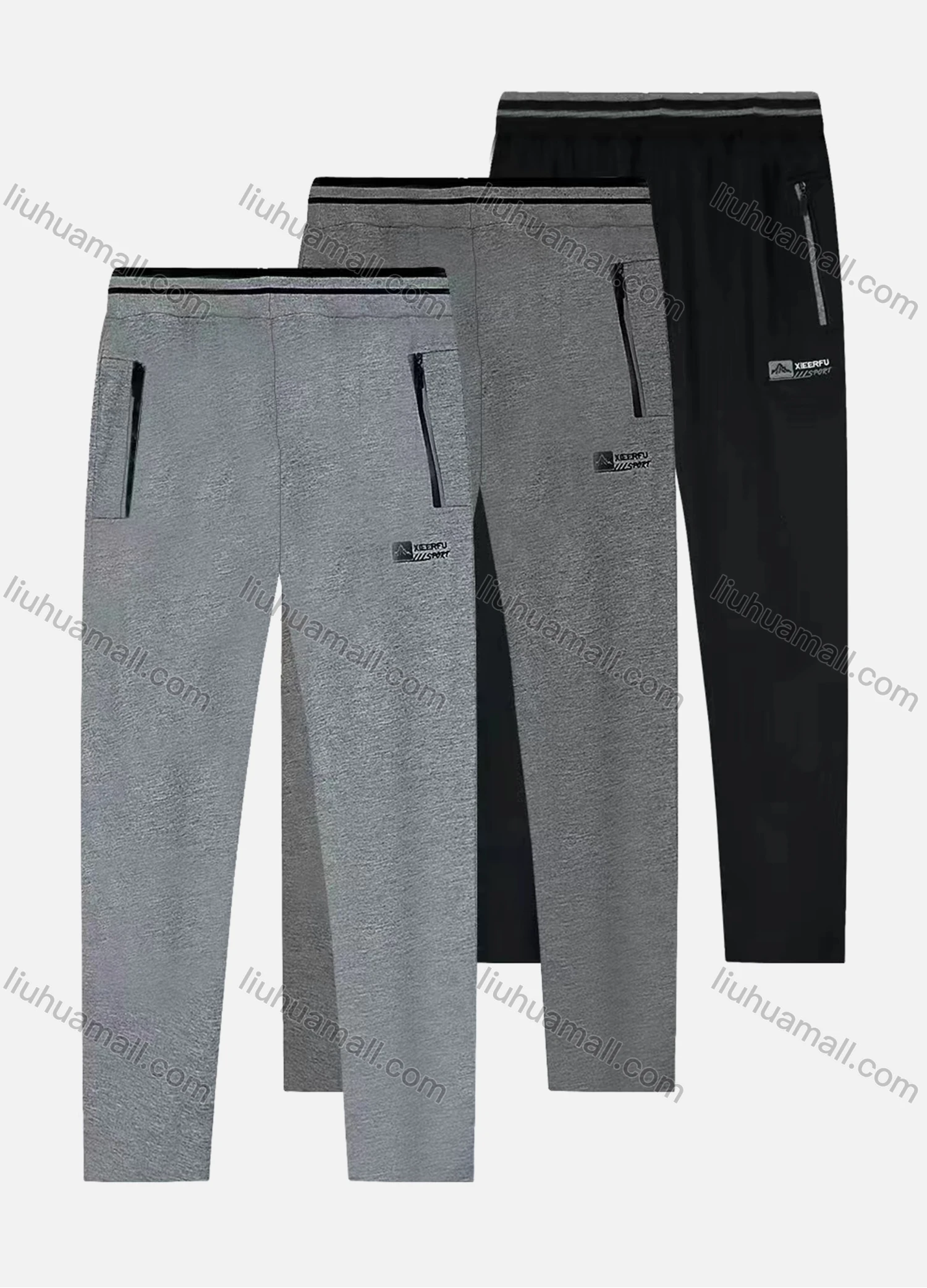 Wholesale Men's Casual Breathable Elastic Waist Pockets Pants MD2803# - Liuhuamall