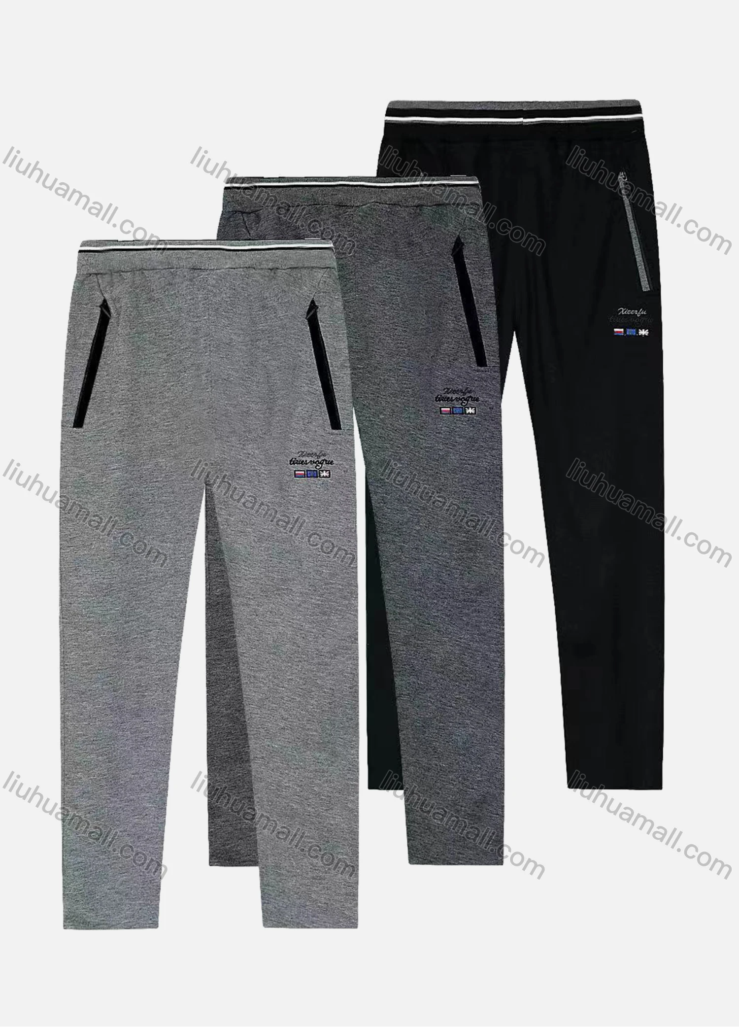 Wholesale Men's Casual Breathable Elastic Waist Pockets Pants MD2804# - Liuhuamall