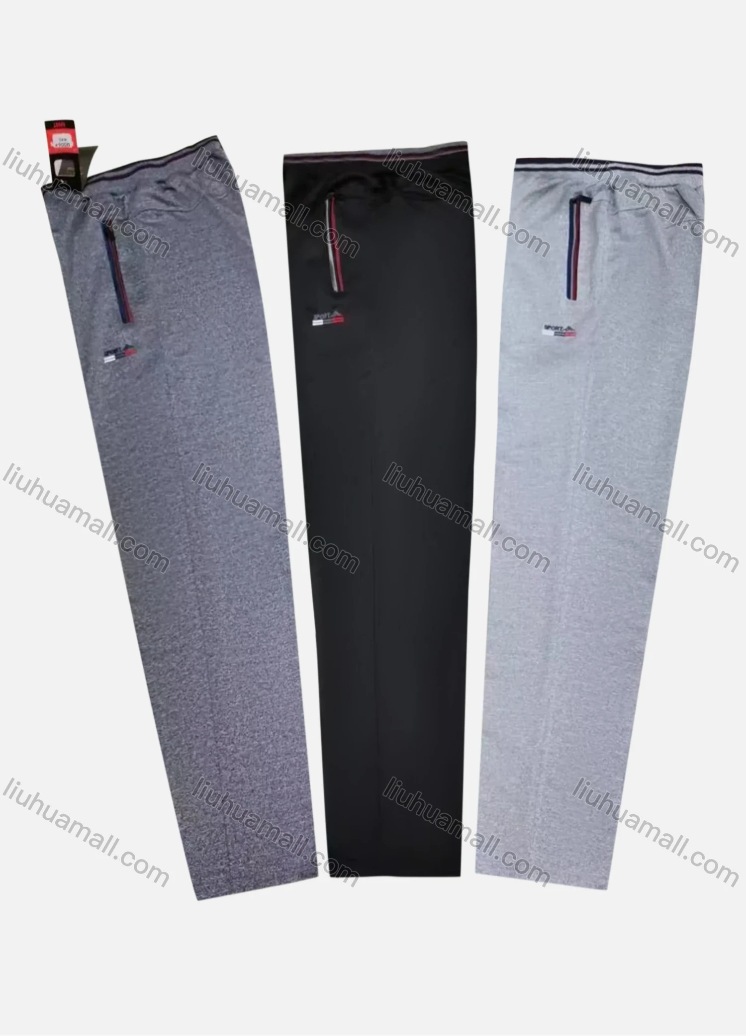 Wholesale Men's Casual Breathable Elastic Waist Pockets Pants Q006# - Liuhuamall