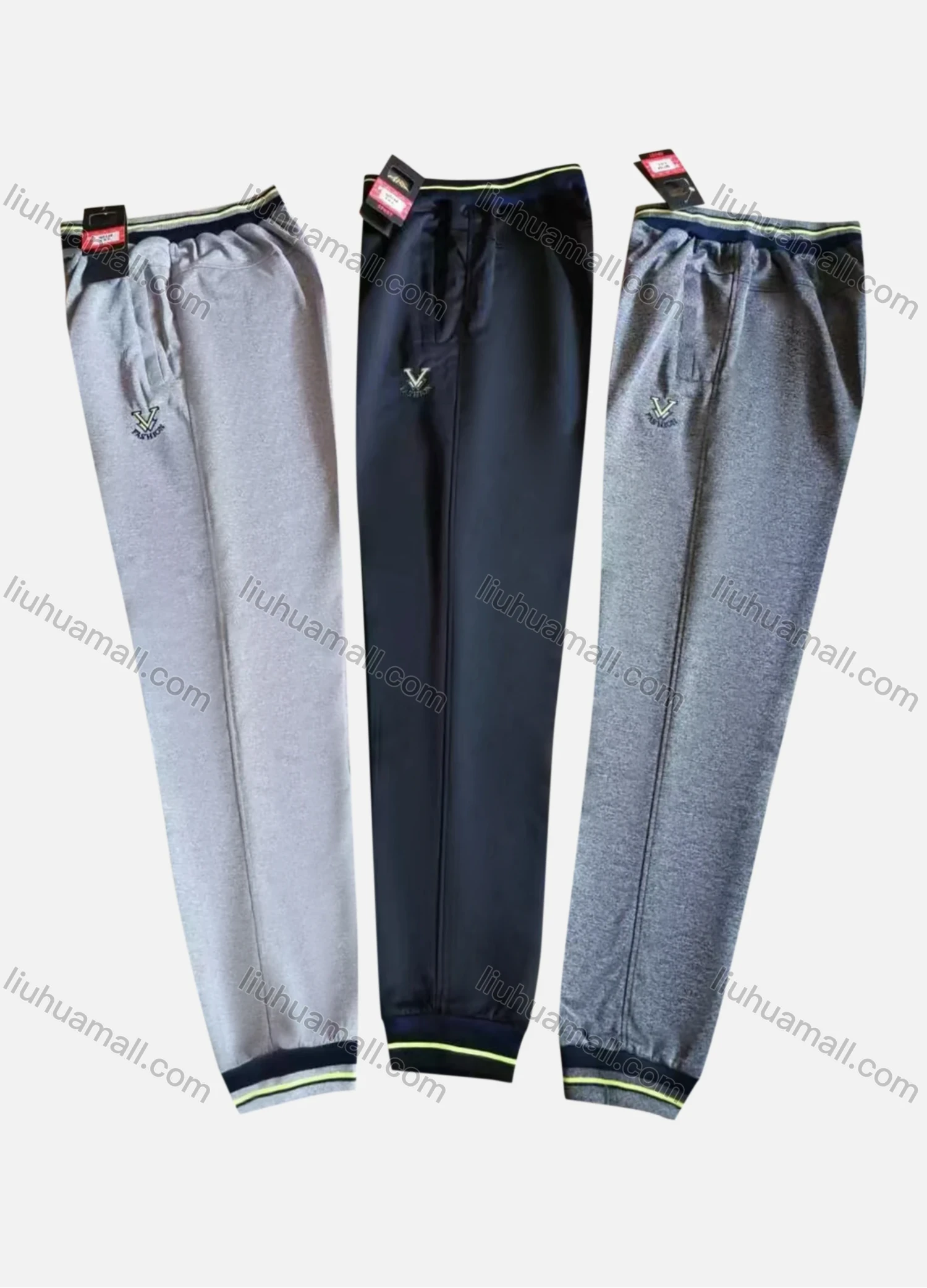 Wholesale Men's Casual Breathable Elastic Waist Pockets Sweatpants Q012# - Liuhuamall
