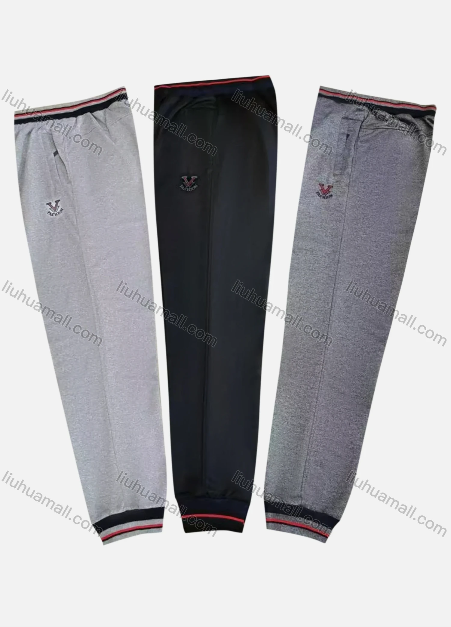 Wholesale Men's Casual Breathable Elastic Waist Pockets Sweatpants Q013# - Liuhuamall