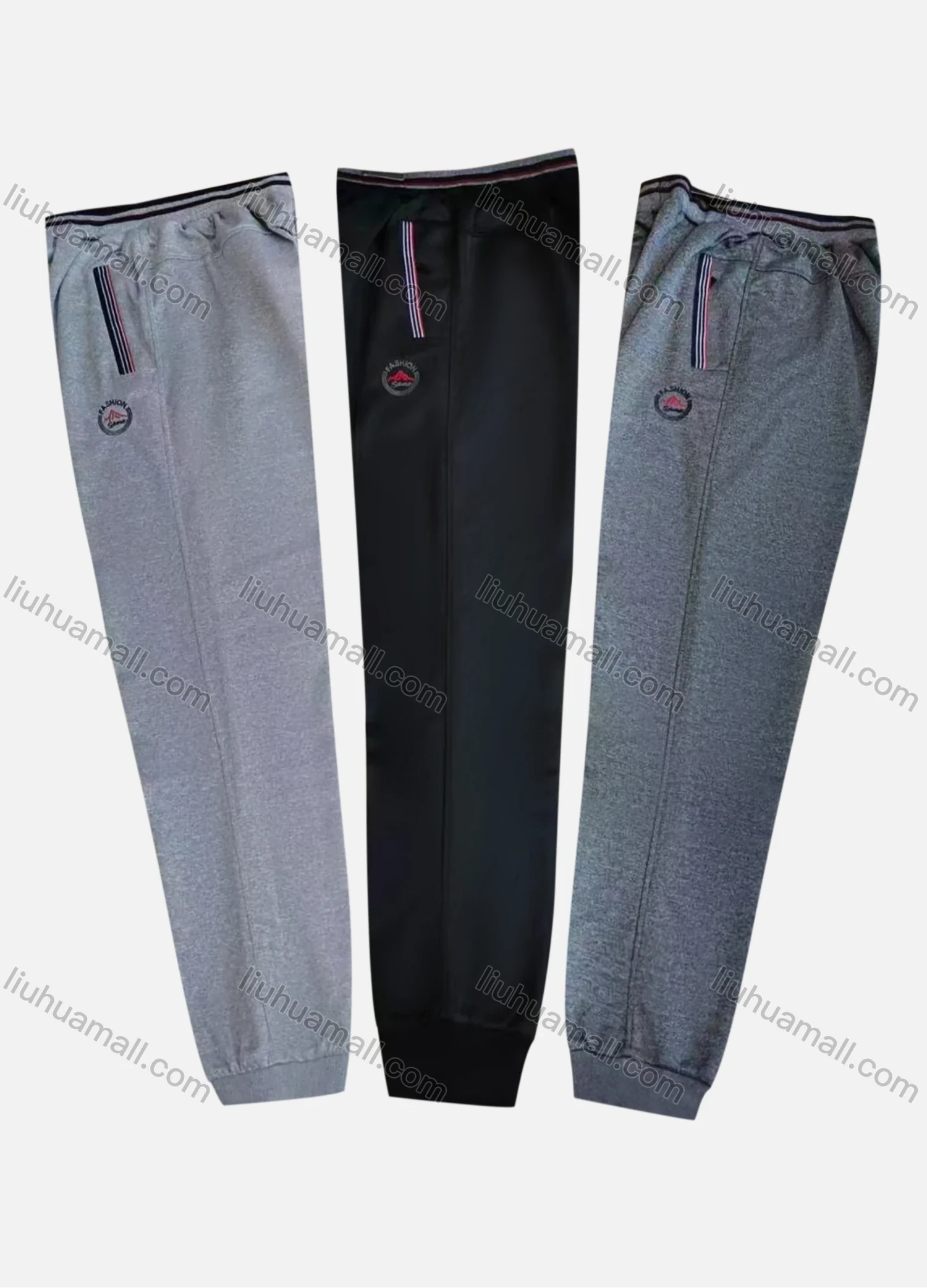 Wholesale Men's Casual Breathable Elastic Waist Pockets Sweatpants Q015# - Liuhuamall