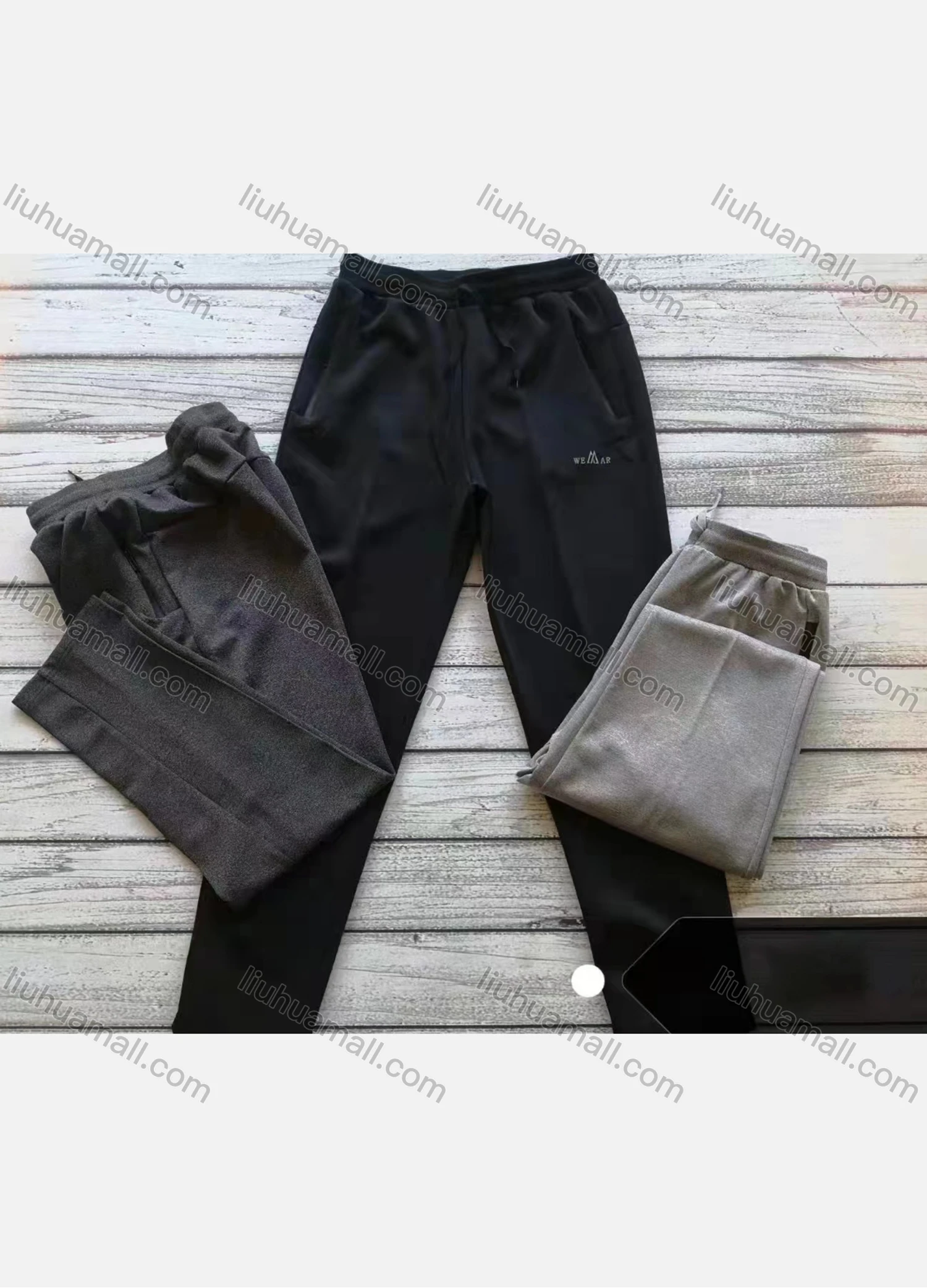 Wholesale Men's Casual High Stretchy Pockets Drawstring Pants MA6852# - Liuhuamall