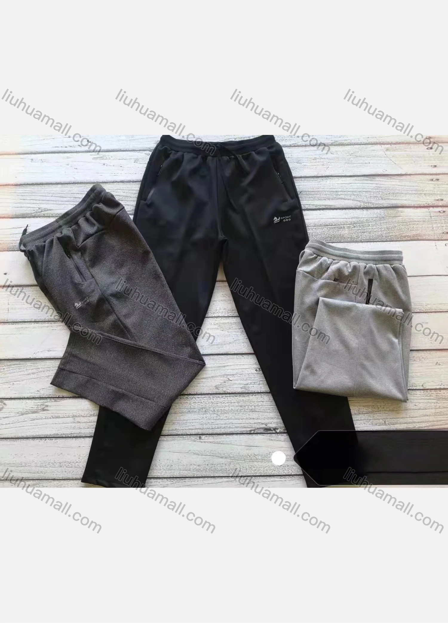 Wholesale Men's Casual High Stretchy Pockets Drawstring Pants MA6853# - Liuhuamall