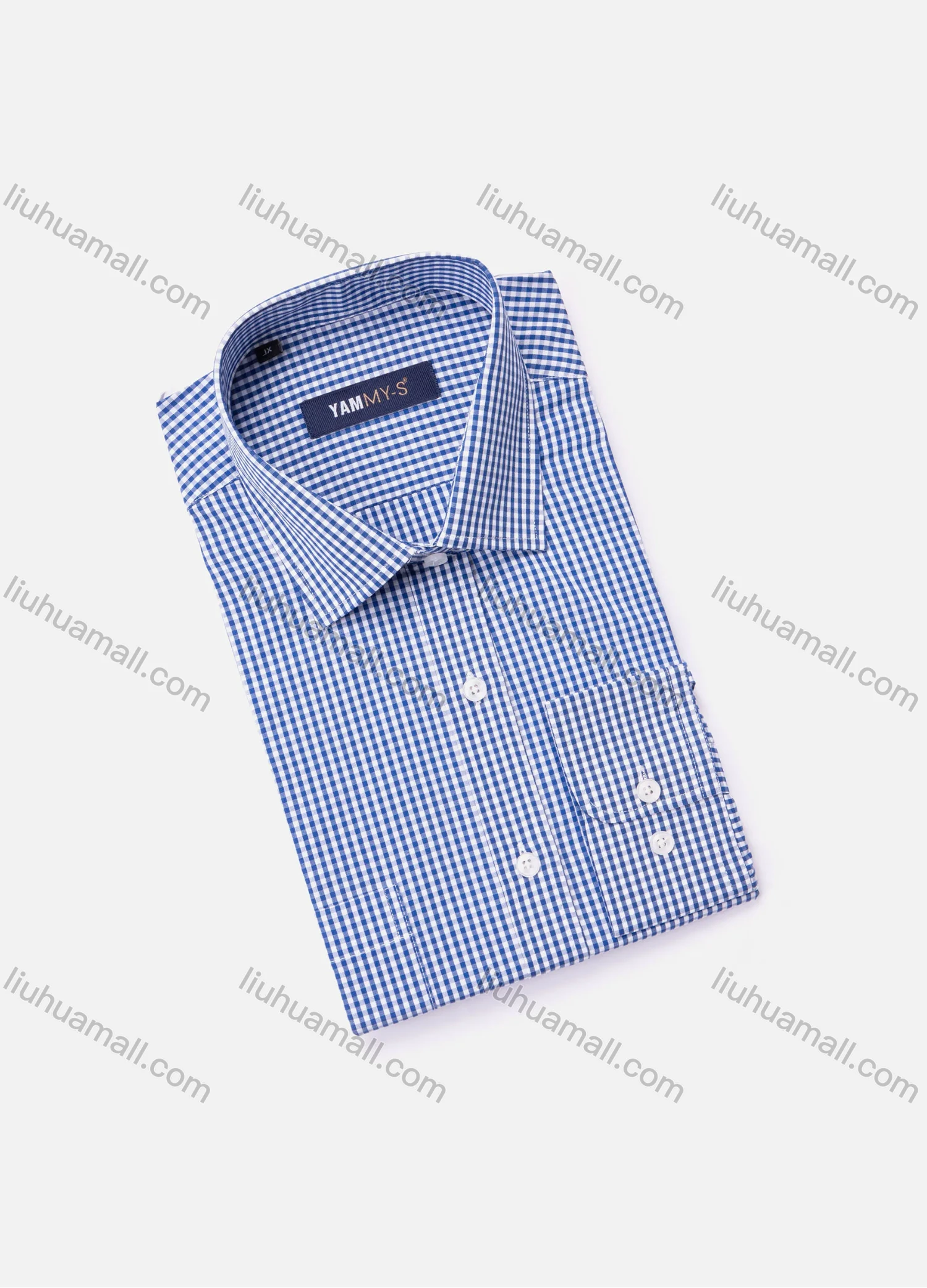 Wholesale Men's Casual Plaid Print Long Sleeve Shirt - Liuhuamall