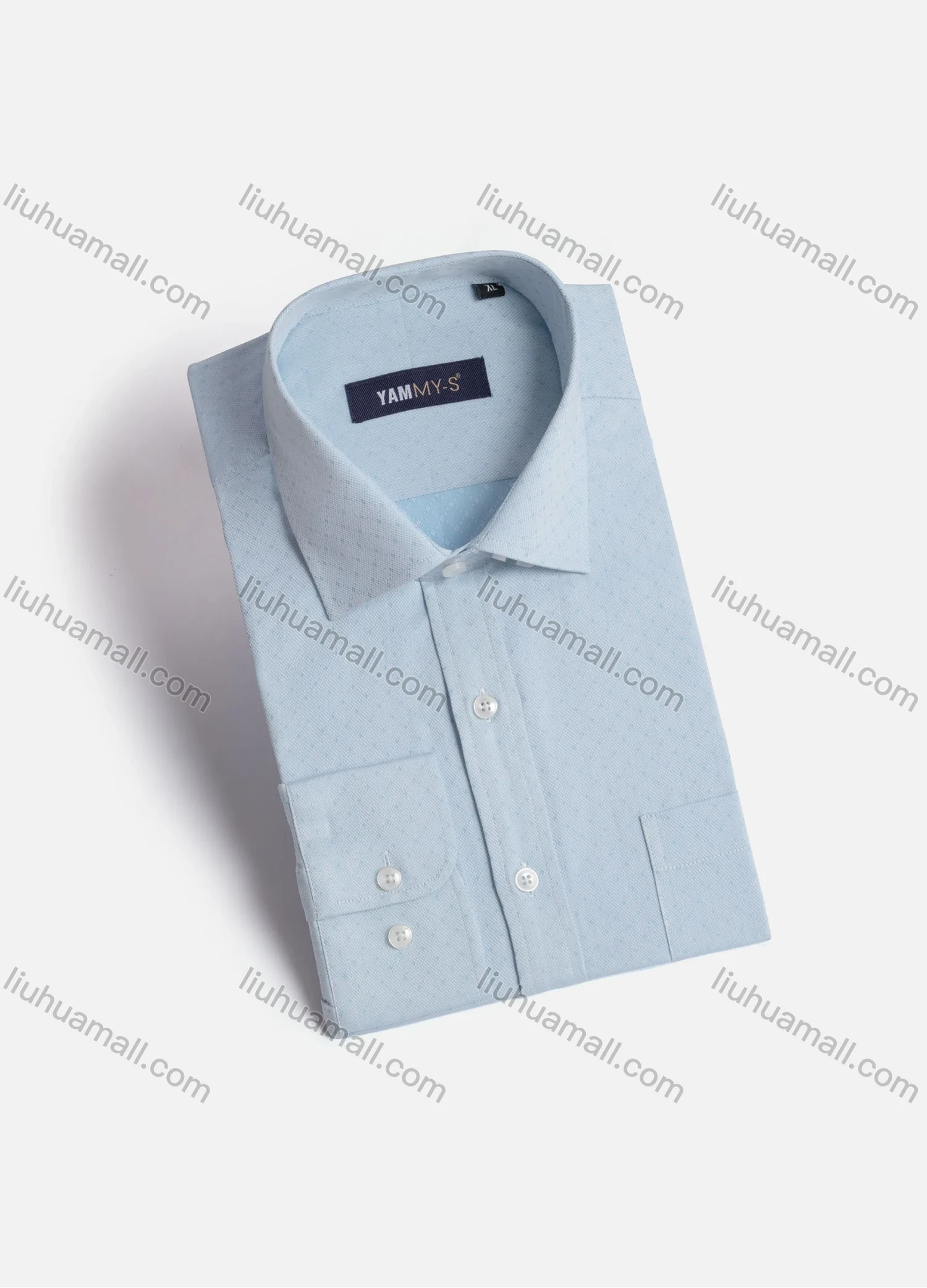 Wholesale Men's Casual Jacquard Weave Long Sleeve Shirt - Liuhuamall