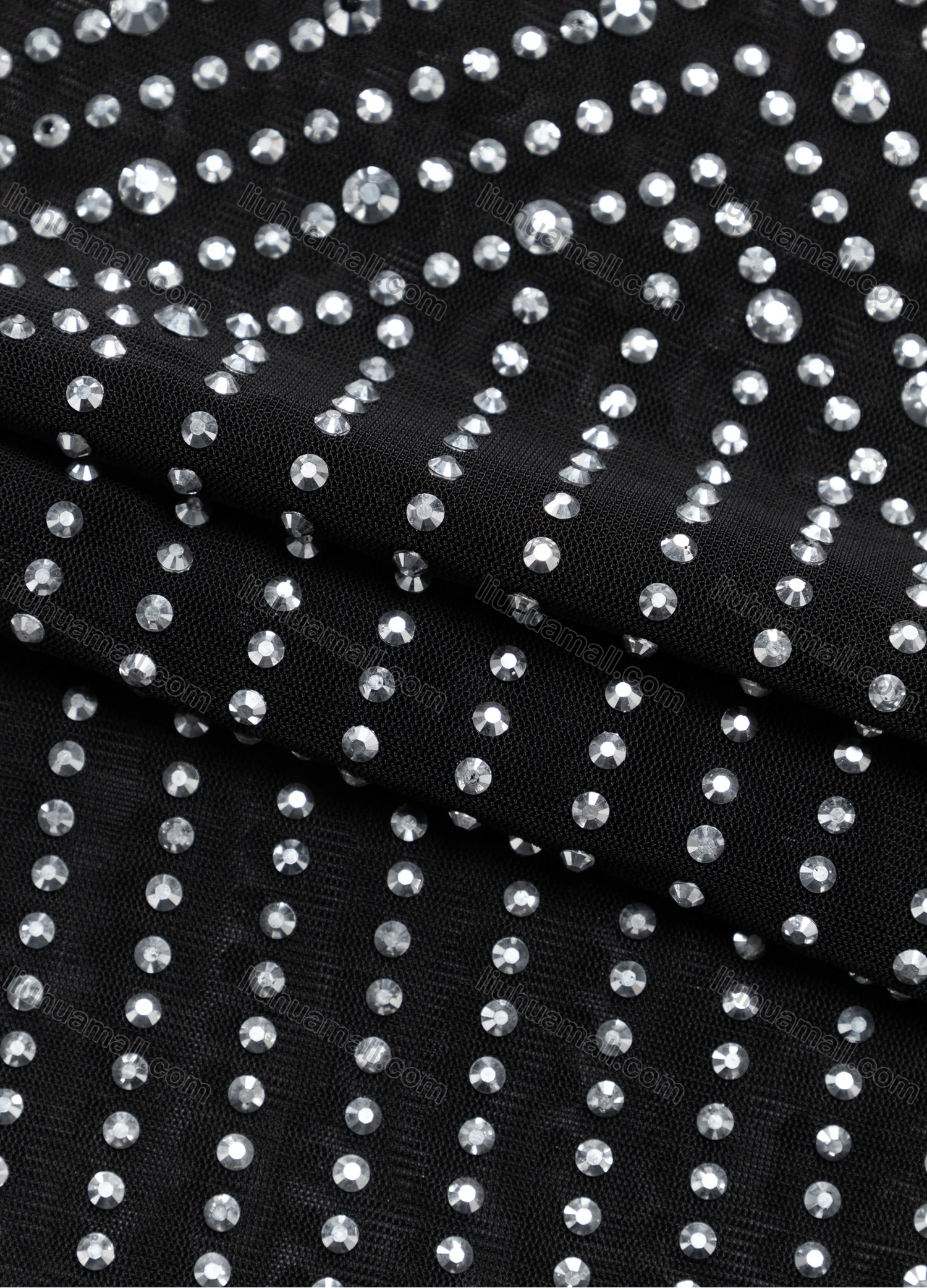 Wholesale Women's Cocktail Lace Up Rhinestone Long Sleeve Short Dress XM-01# - Liuhuamall