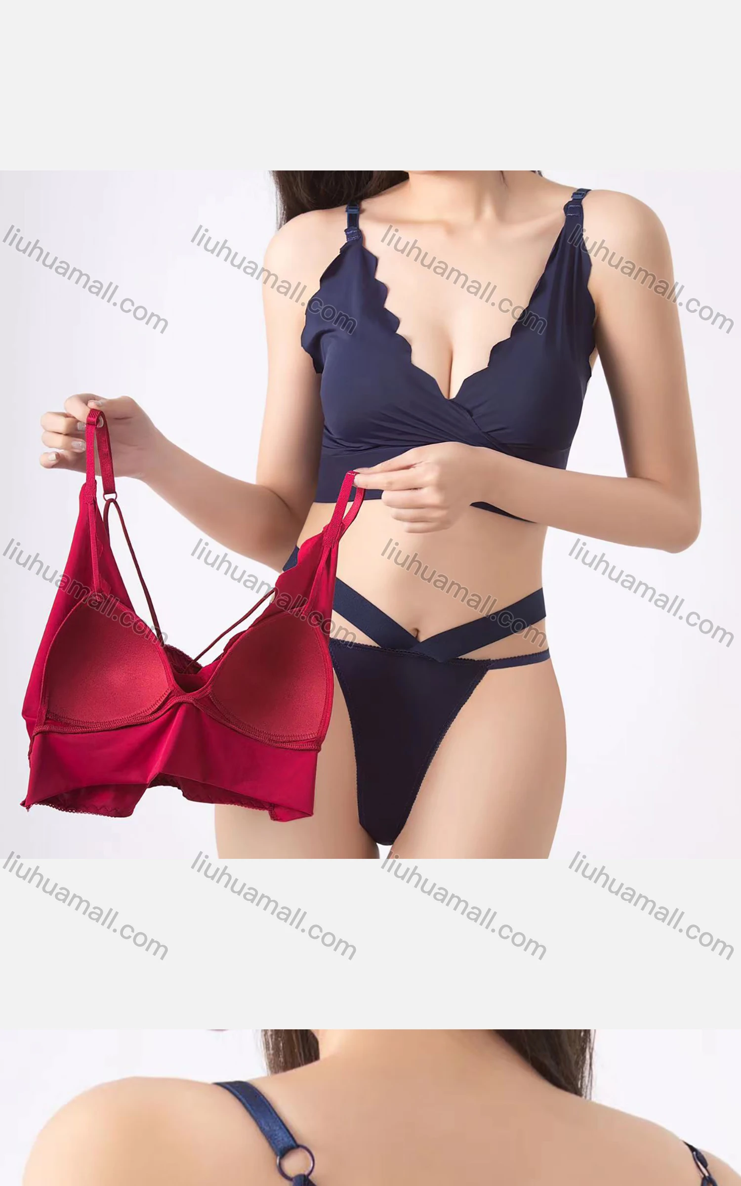 Wholesale Women's Sexy Bralette Bra & Thongs Lingerie Set 182# - Liuhuamall