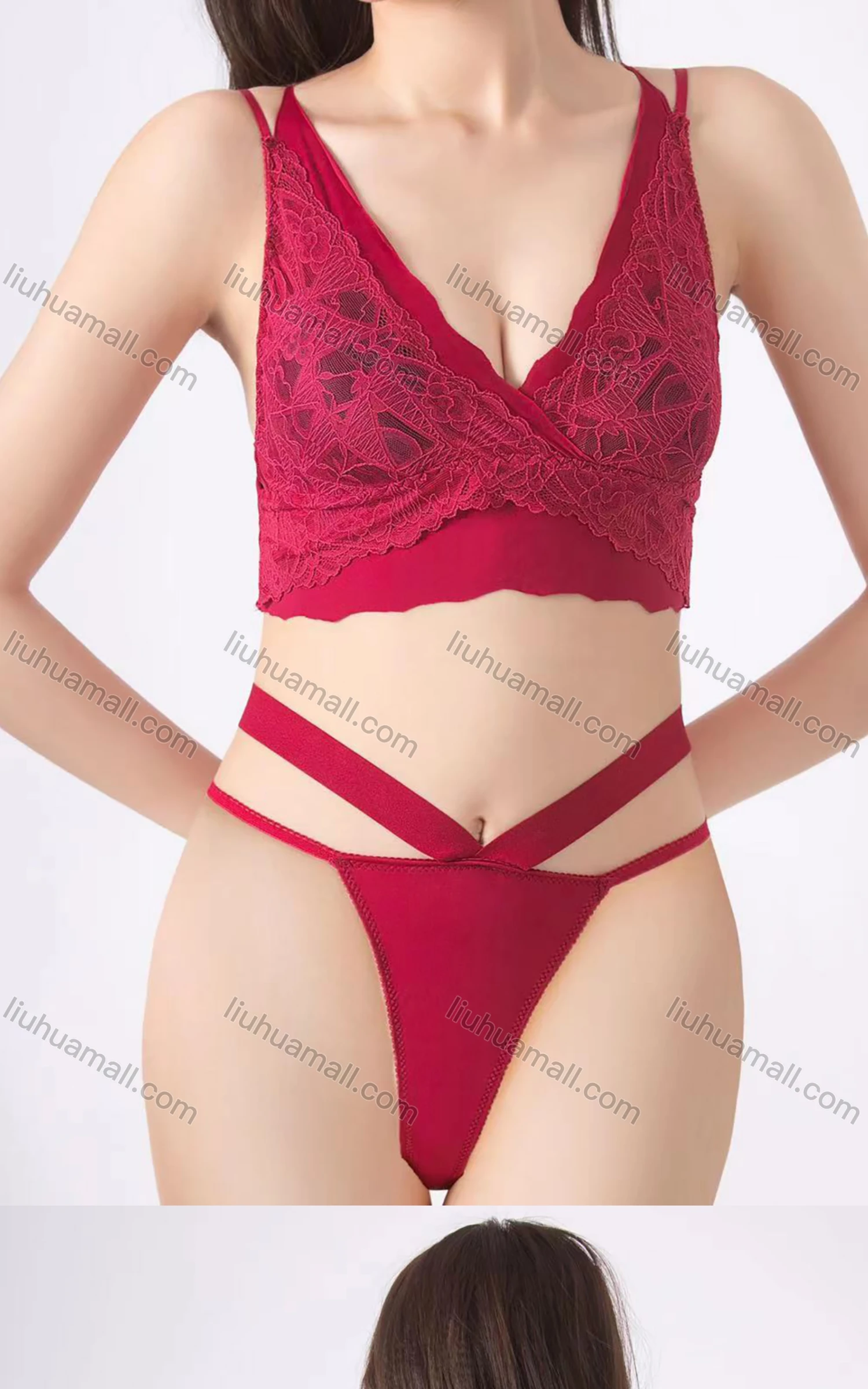 Wholesale Women's Sexy Bralette Bra & Thongs Lingerie Set 184# - Liuhuamall