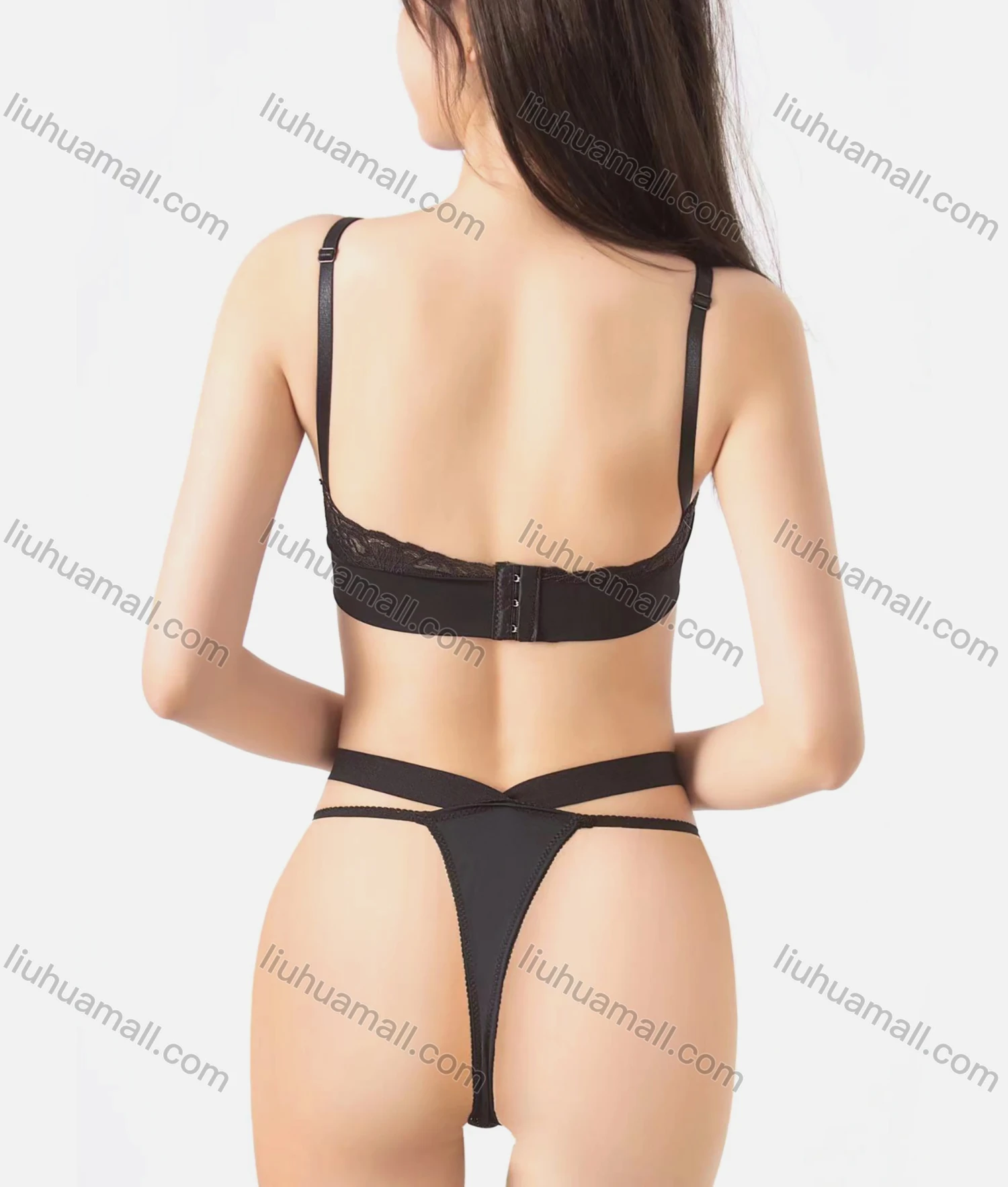Wholesale Women's Sexy Longline Bra & Thongs Lingerie Set 185# - Liuhuamall