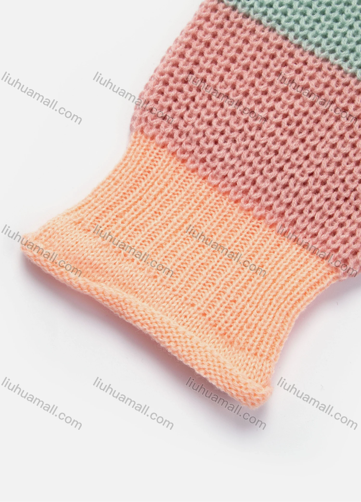 Wholesale Women's Casual V Neck Striped Colorblock Long Sleeve Honeycomb Knit Sweater 60478# - Liuhuamall