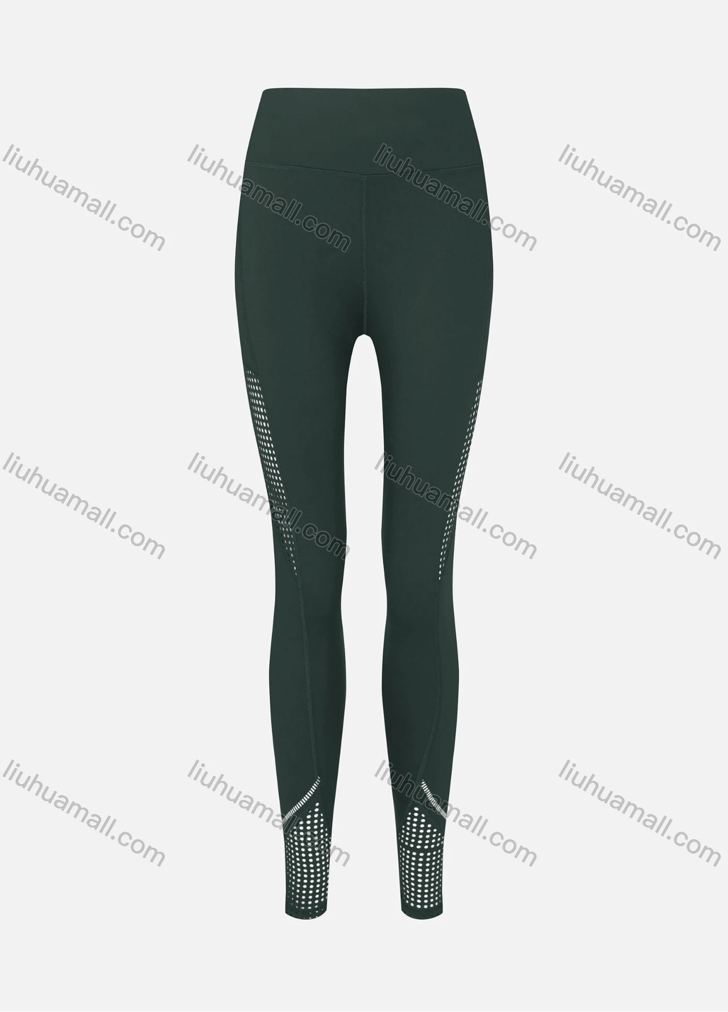 Wholesale Women's Athletic High Waist Butt Lifting Seam Cut Out Ankle Length Yoga Leggings 26464# - Liuhuamall