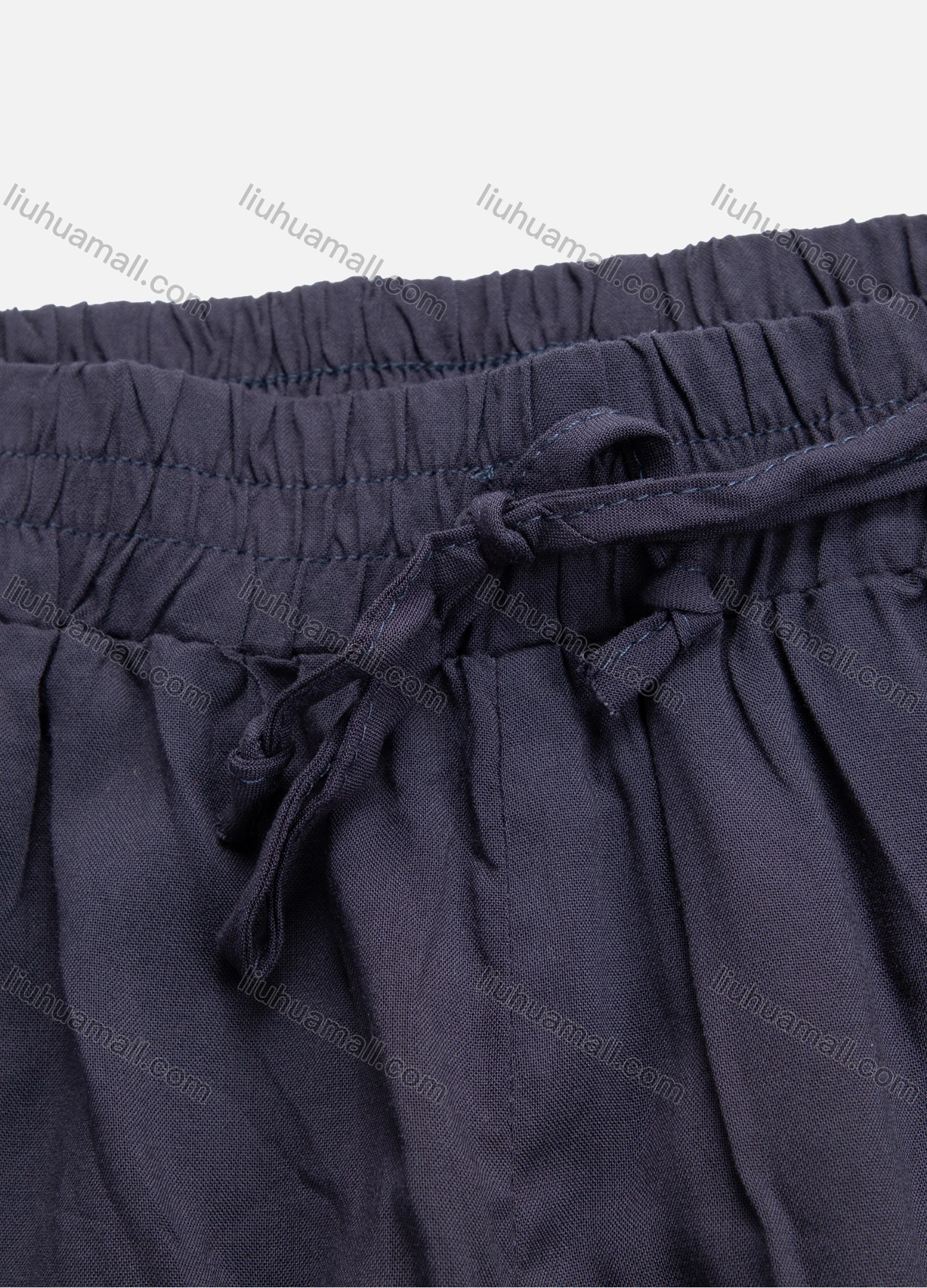 Wholesale Women's Casual Plain Elastic Waist Drawstring Side Pockets Shorts - Liuhuamall