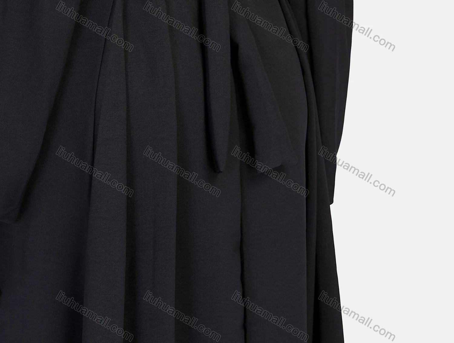 Wholesale Women's Casual Long Sleeve Lace Up Plain Ruffle Trim Maxi Dress 1311# - Liuhuamall