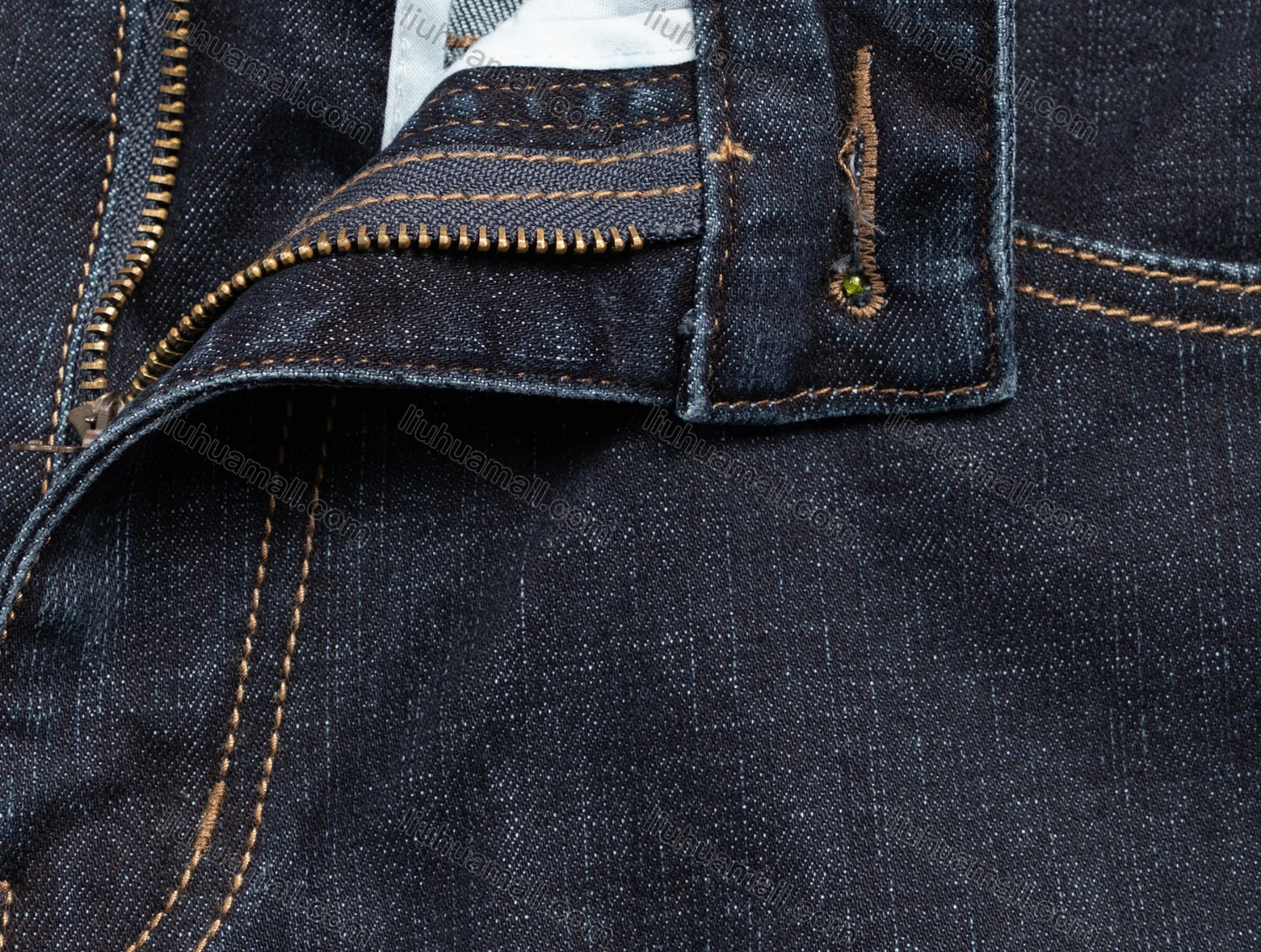 Wholesale Men's Casual Plain Slim Fit Washed Zip Patch Pockets Denim Jeans 968-3A# - Liuhuamall
