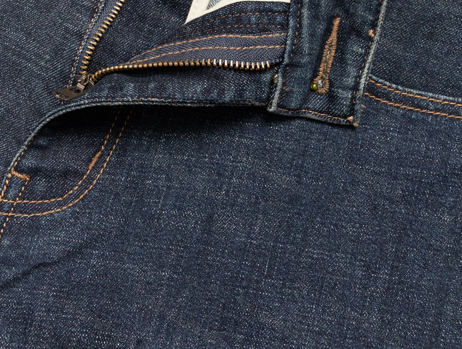 Wholesale Men's Casual Plain Slim Fit Zip Patch Pockets Denim Jeans 3185# - Liuhuamall