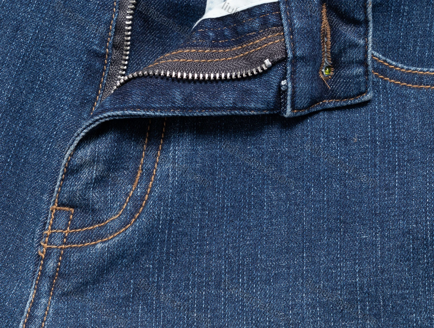 Wholesale Men's Casual Plain Slim Fit Washed Zip Patch Pockets Denim Jeans 3165# - Liuhuamall