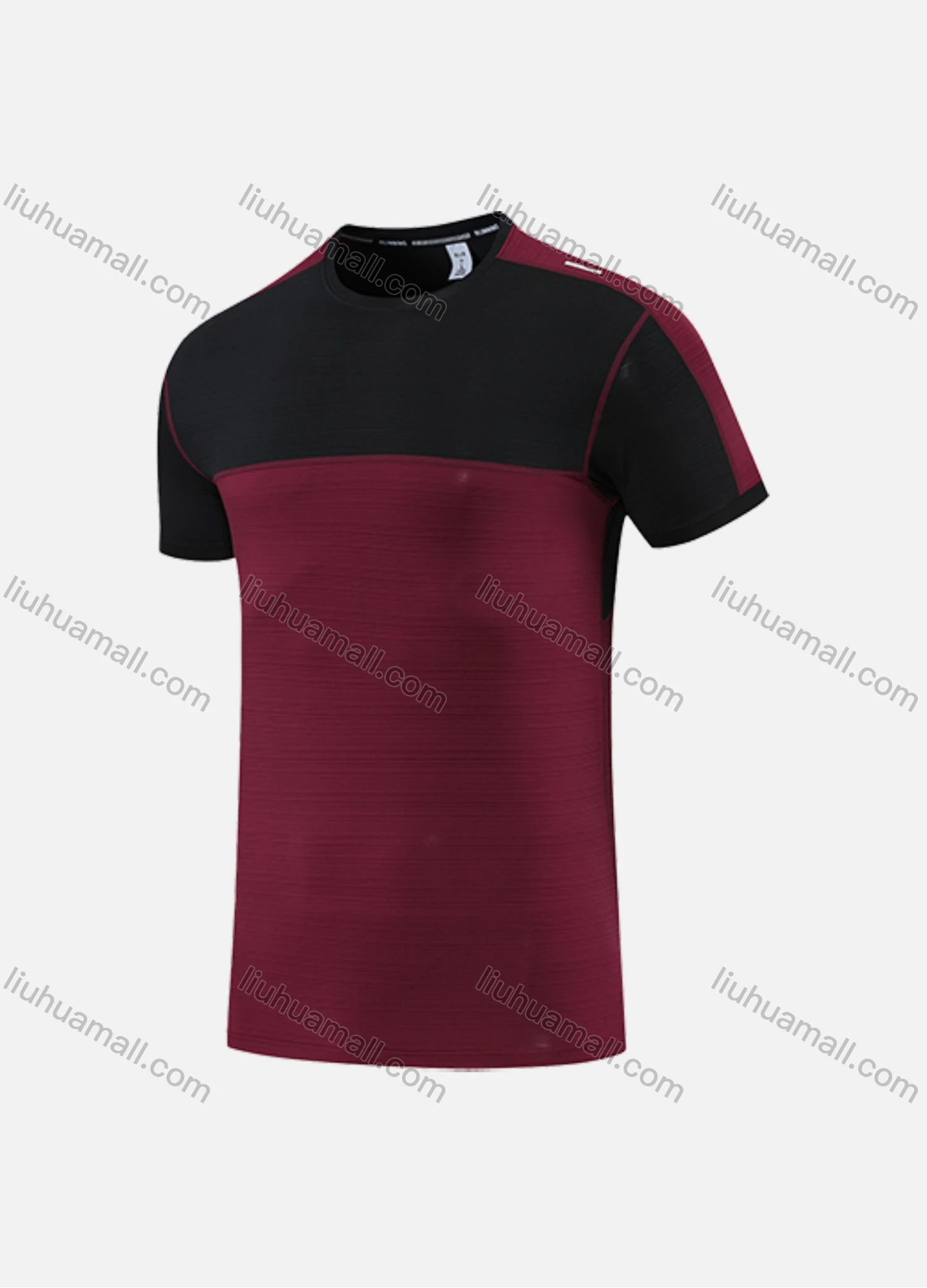 Wholesale Men's Casual & Sporty Quick Dry Splicing Colorblock Round Neck Short Sleeve Athletic Tee 2806# - Liuhuamall