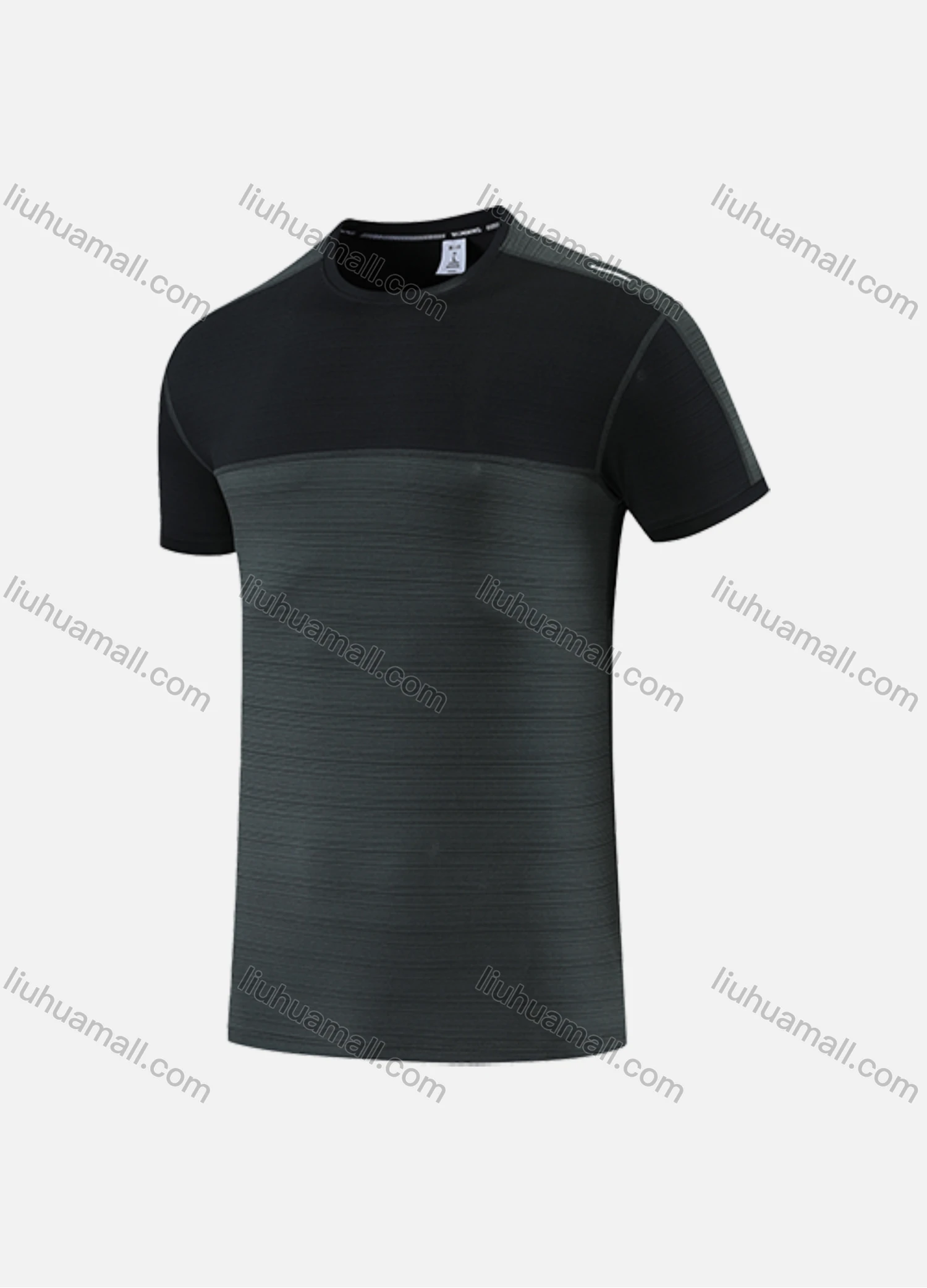 Wholesale Men's Casual & Sporty Quick Dry Splicing Colorblock Round Neck Short Sleeve Athletic Tee 2806# - Liuhuamall