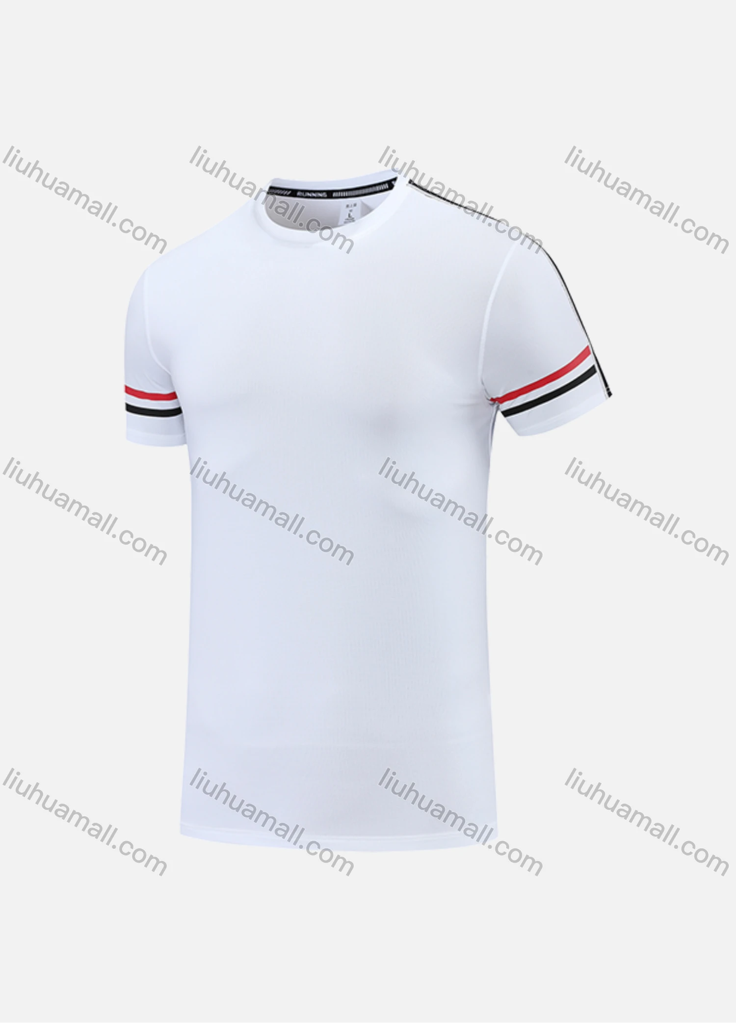 Wholesale Men's Casual & Sporty Quick Dry Striped Round Neck Short Sleeve Athletic Tee 2807# - Liuhuamall