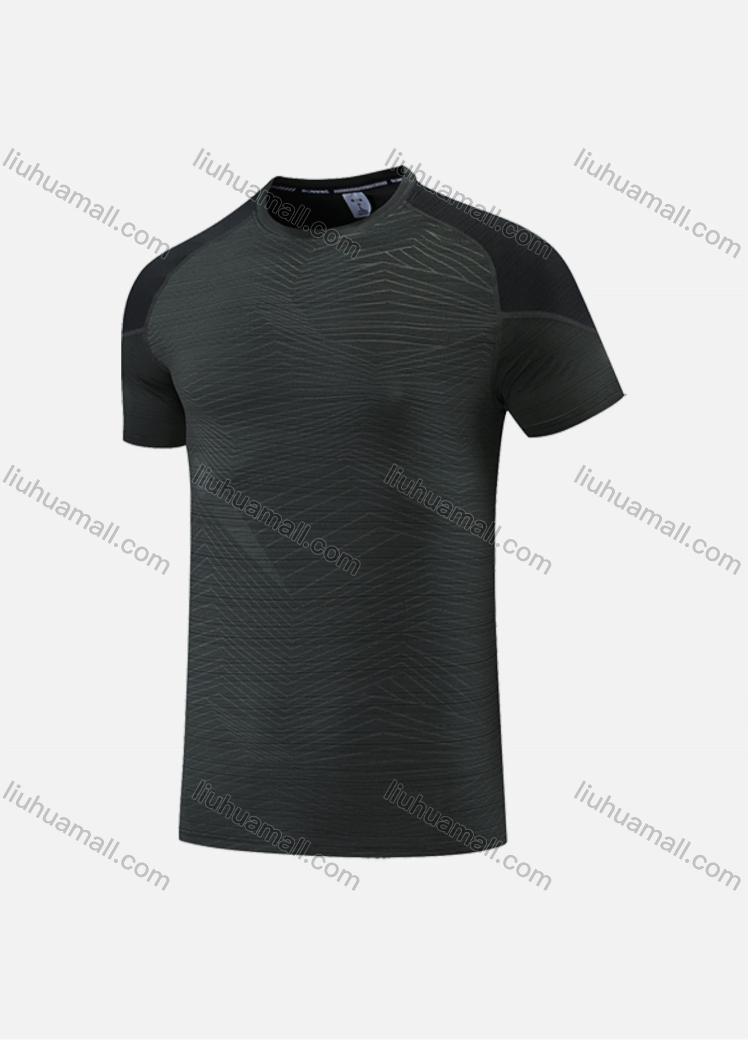 Wholesale Men's Casual & Sporty Quick Dry Splicing Colorblock Round Neck Short Sleeve Athletic Tee 2809# - Liuhuamall