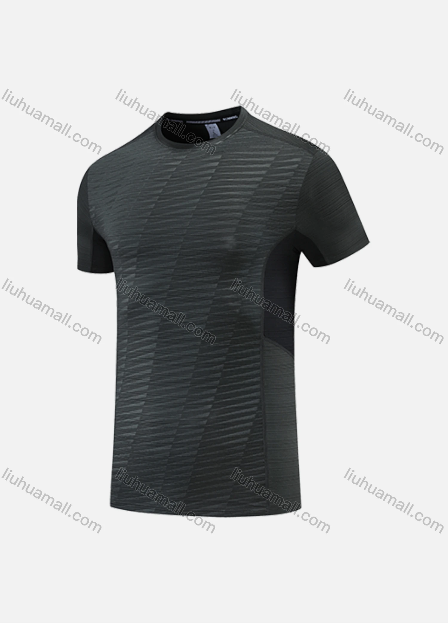 Wholesale Men's Casual & Sporty Quick Dry Splicing Round Neck Short Sleeve Athletic Tee 2814# - Liuhuamall