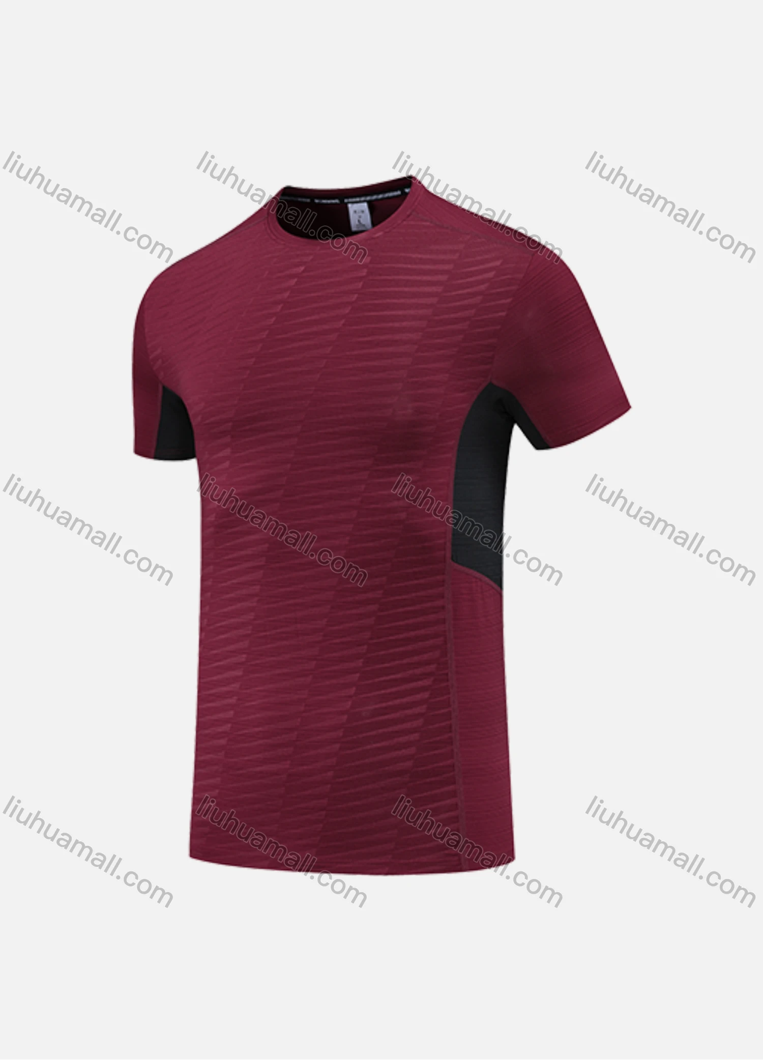 Wholesale Men's Casual & Sporty Quick Dry Splicing Round Neck Short Sleeve Athletic Tee 2814# - Liuhuamall