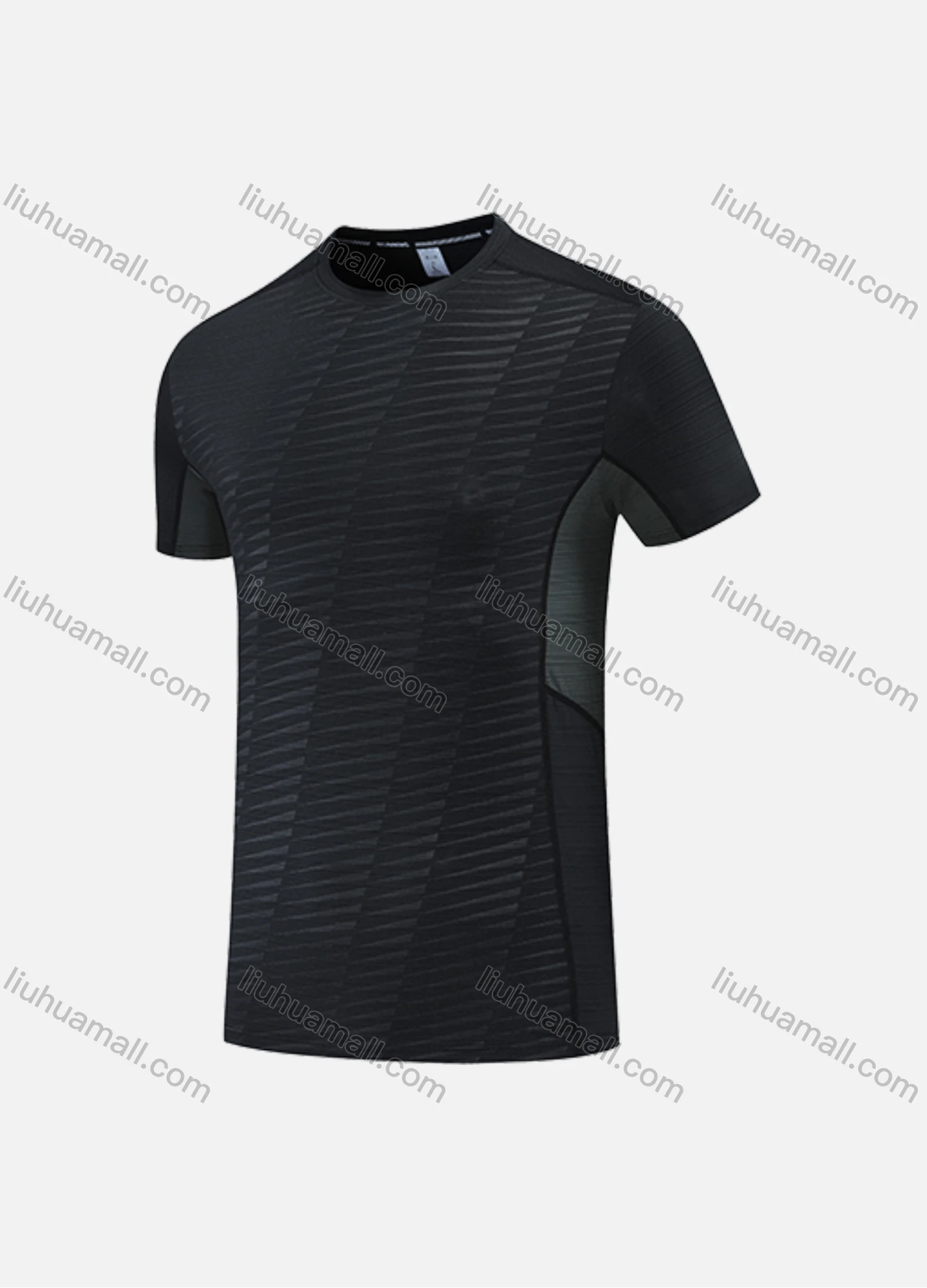 Wholesale Men's Casual & Sporty Quick Dry Splicing Round Neck Short Sleeve Athletic Tee 2814# - Liuhuamall